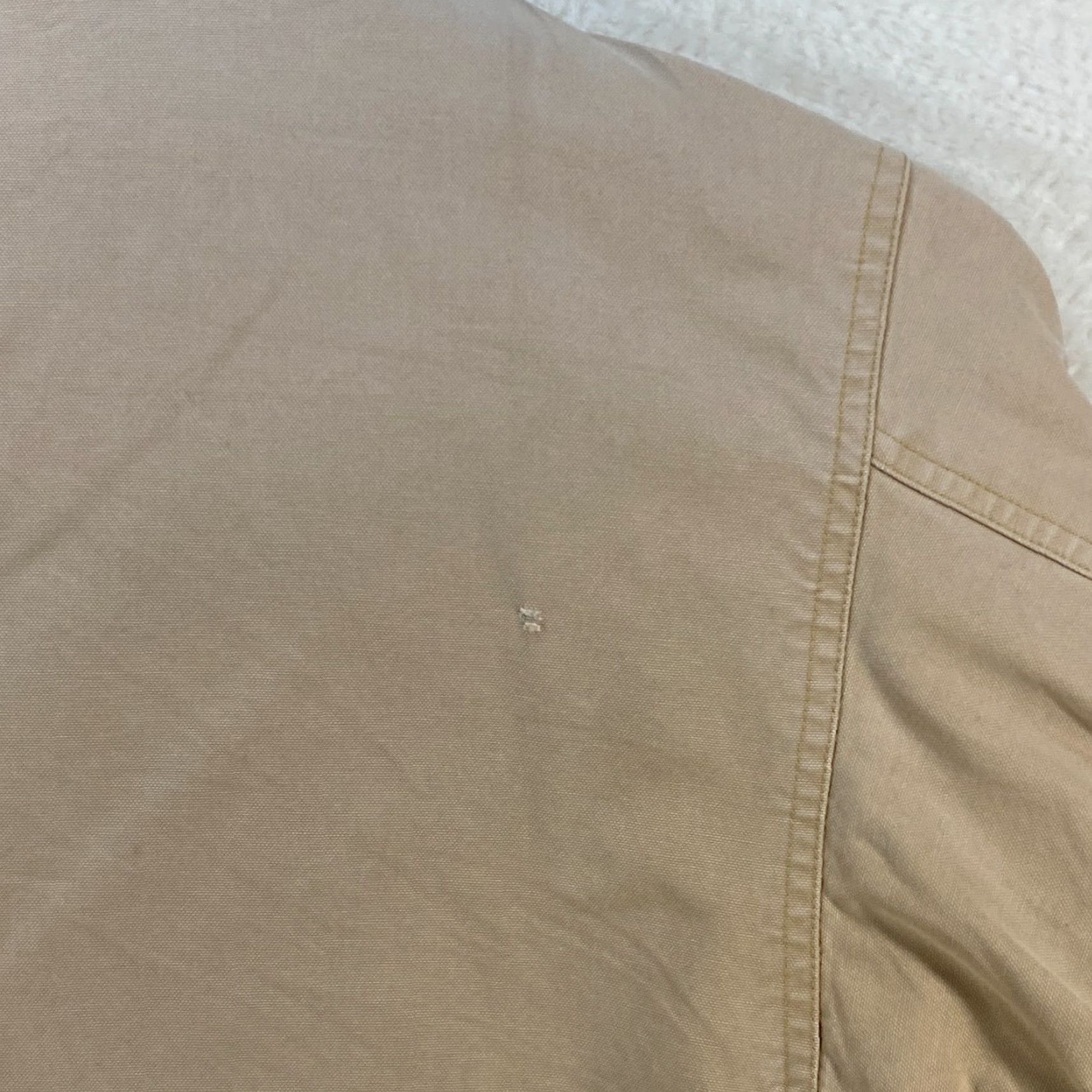 Polo Ralph Lauren VINTAGE Polo Ralph Lauren Jacket Chore Coat Canvas Tan XL Mens 90s - Corduroy Collar - Pockets - Lined - Canvas Cotton - Brown Tan - Vintage VTG 90s Size US XL / EU 56 / 4 - 4 Thumbnail