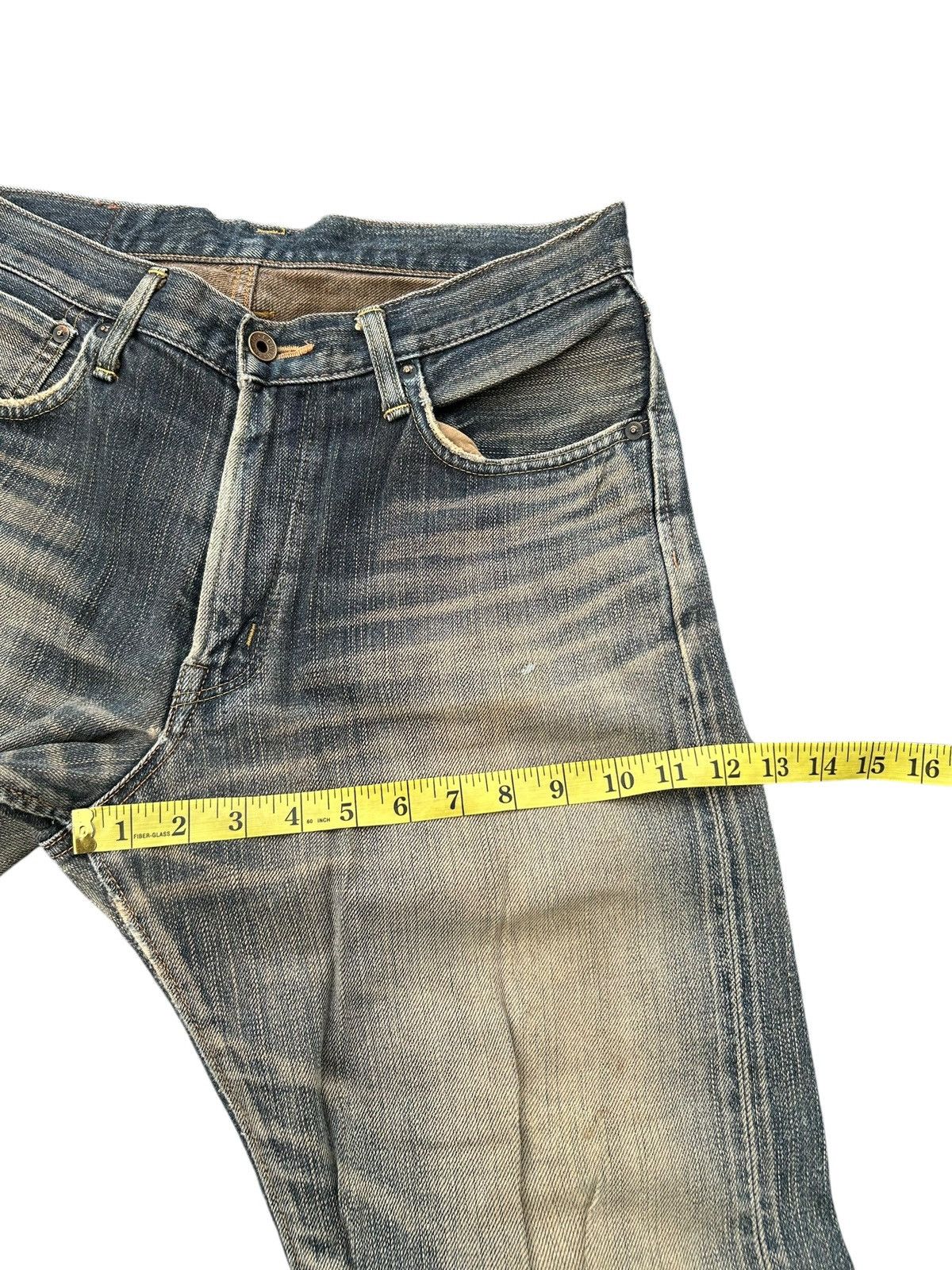 Japanese Brand × Kapital × Vintage Vintage Edwin Selvedge Distressed Denim Jeans Size US 32 / EU 48 - 17 Thumbnail