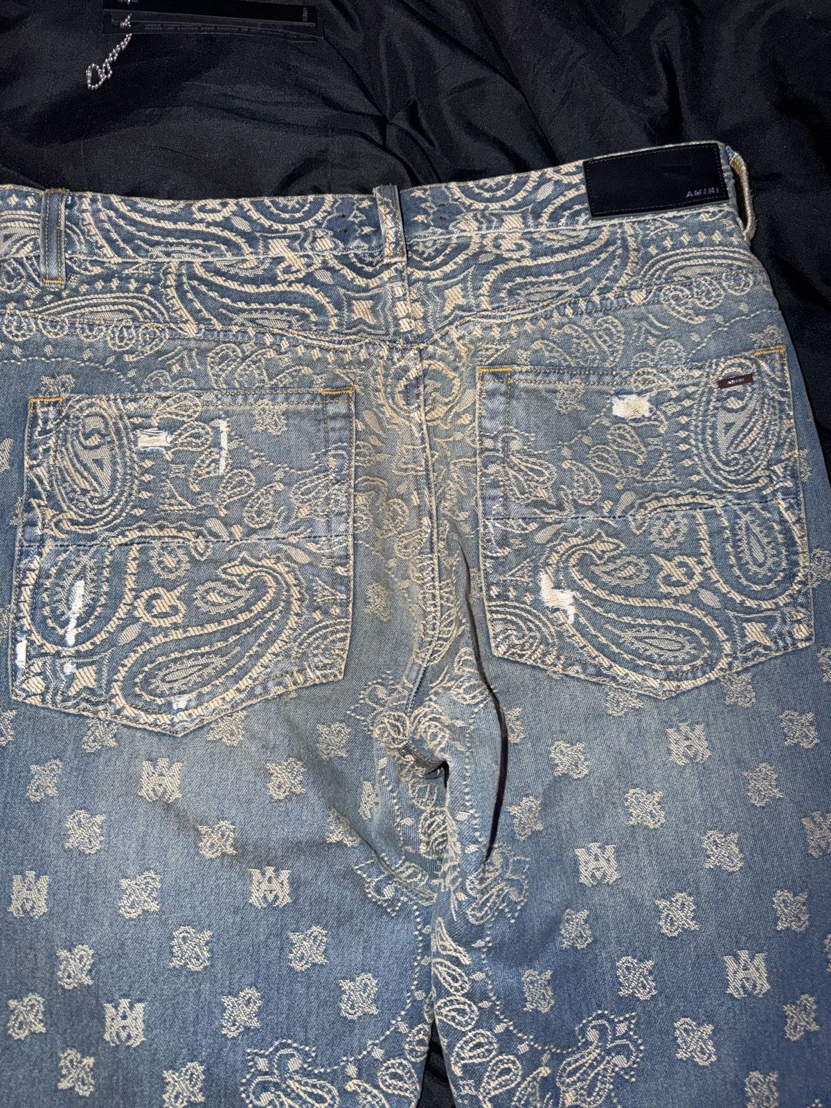 Amiri Amiri Bandana Jacquard Straight Leg Jeans Size US 31 - 9 Thumbnail