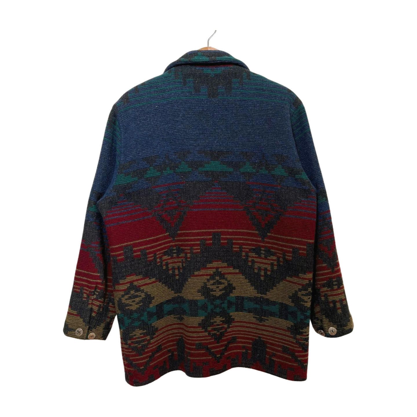 L.L. Bean × Vintage Vintage 90s L.L.Bean Aztec Print Heavy Wool Jacket Size 46/L Size L / US 10 / IT 46 - 3 Thumbnail