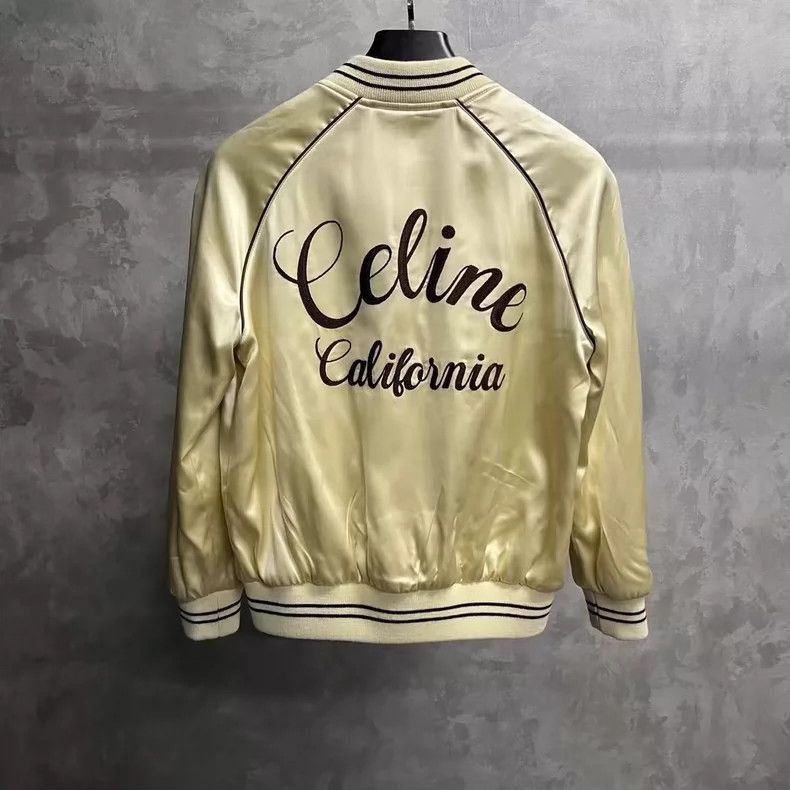 Celine Beige Long Sleeve Zipper Baseball Jacket Size US M / EU 48-50 / 2 - 2 Thumbnail