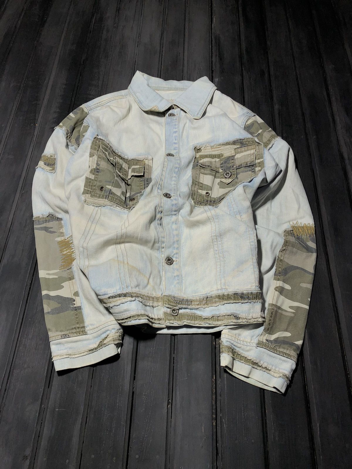 Hysteric Glamour × Japanese Brand VTG STREETWEAR KAPITAL JAPANESE STYLE CAMO JEANS JACKET 90S Size US M / EU 48-50 / 2 - 1 Thumbnail