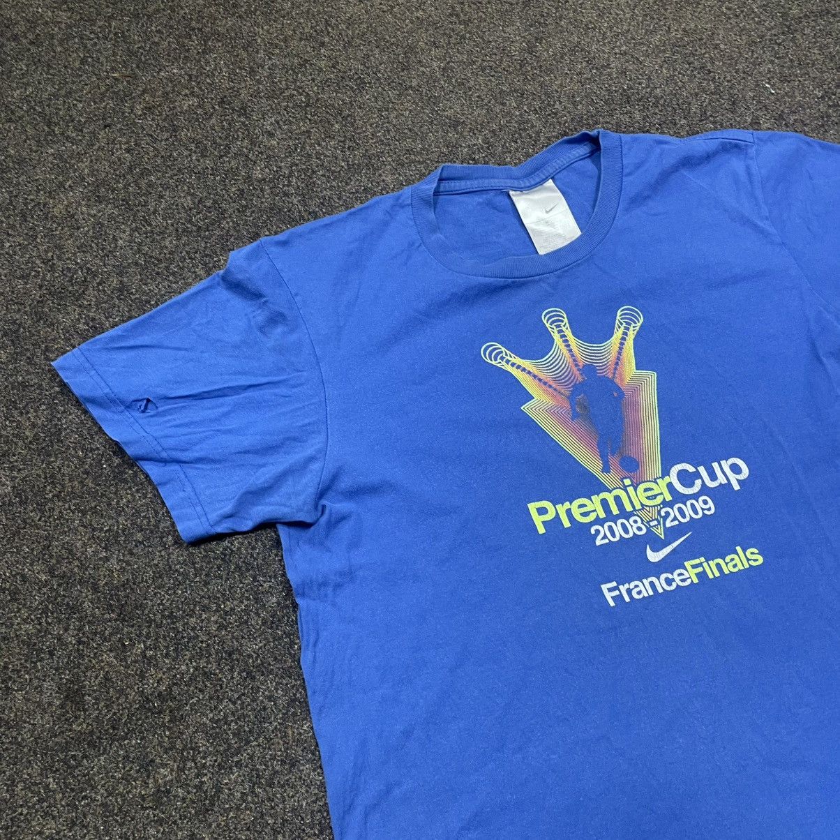 Vintage Vintage 2008 Nike Premier Cup France Finals Graphic Tee Blue Size US M / EU 48-50 / 2 - 2 Thumbnail