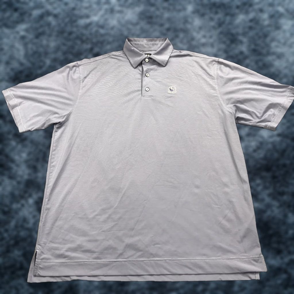 Footjoy FootJoy Polo Shirt Mens L Purple Striped Logo Golf Shirt Size US L / EU 52-54 / 3 - 1 Thumbnail