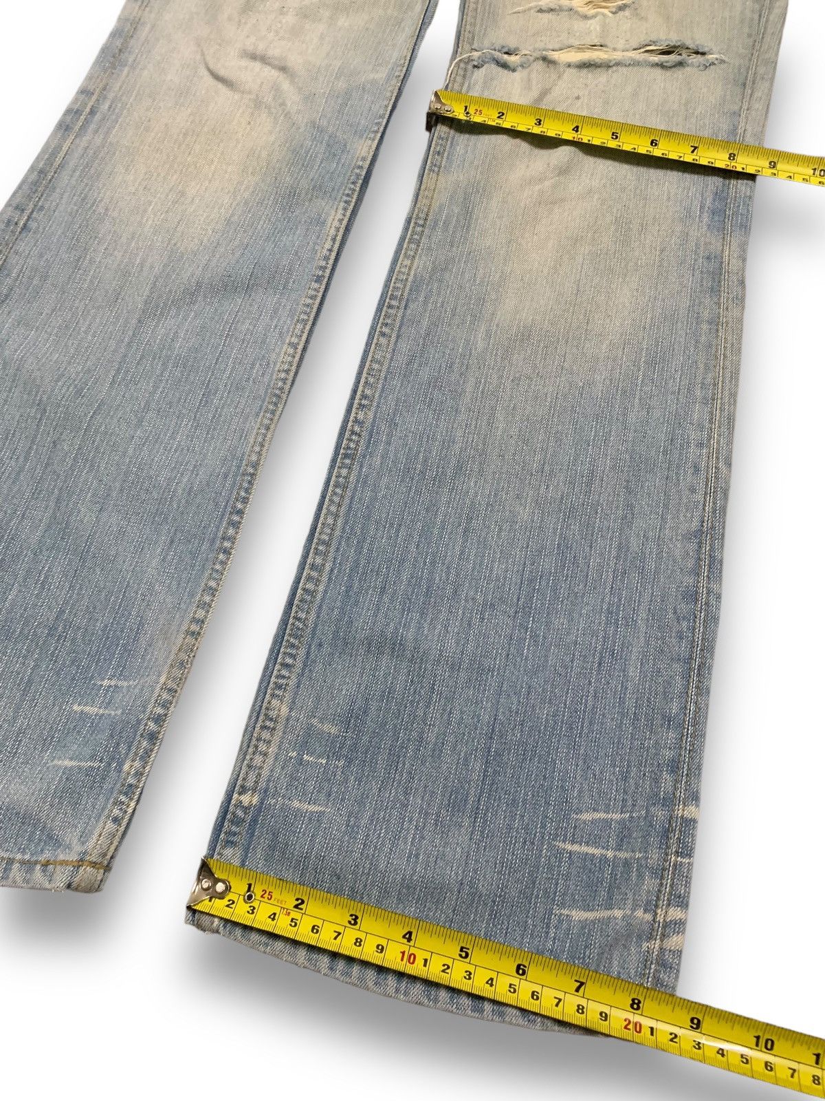Tornado Mart Vintage NCFM Leather Pocket Clawmark Distressed Jeans Size US 32 / EU 48 - 16 Thumbnail