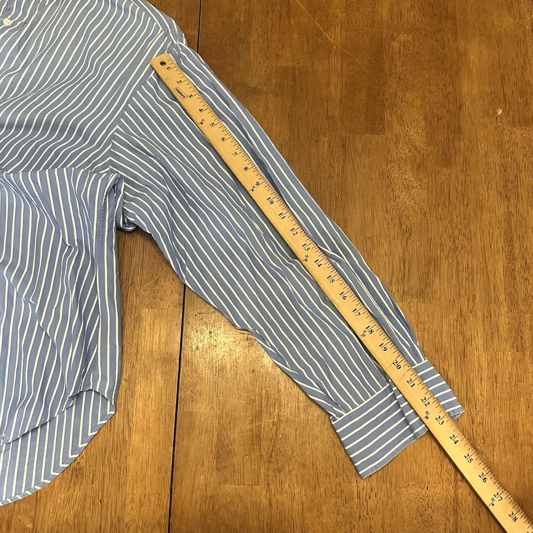 Ralph Lauren VINTAGE Ralph Lauren Blue Striped Button-Down Shirt Men’s XL Y2K Size US XL / EU 56 / 4 - 8 Thumbnail