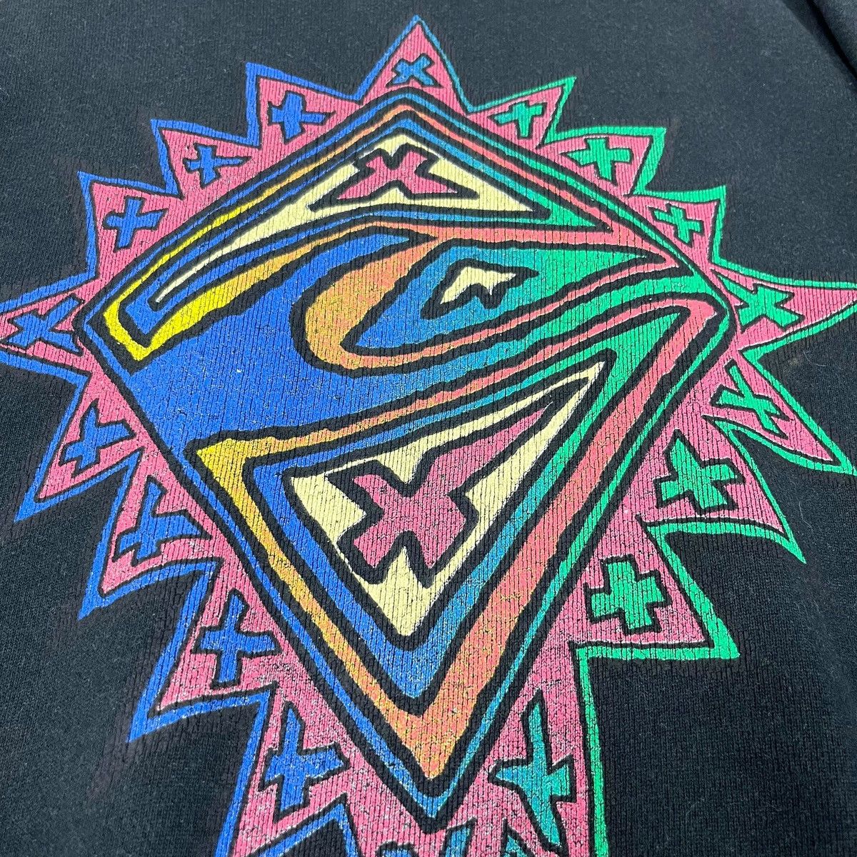 Quiksilver × Vintage Vintage 90s Quicksilver Short Sleeve Sweatshirt Size US XL / EU 56 / 4 - 8 Thumbnail