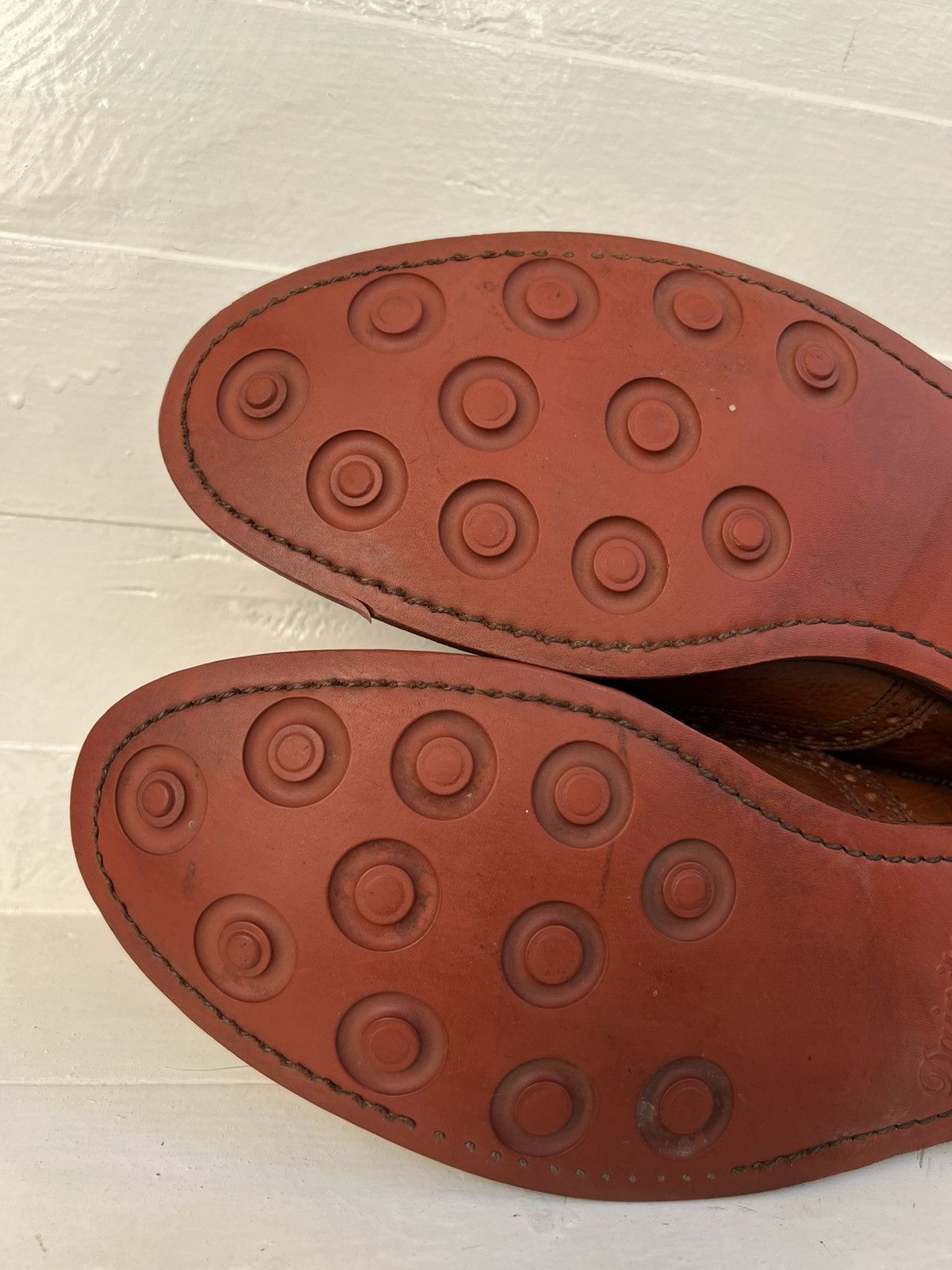 Allen Edmonds Allen Edmonds "STRANDMOK” Cap-Toe Oxfords Tan Dainite Sole Size US 10.5 / EU 43-44 - 11 Thumbnail