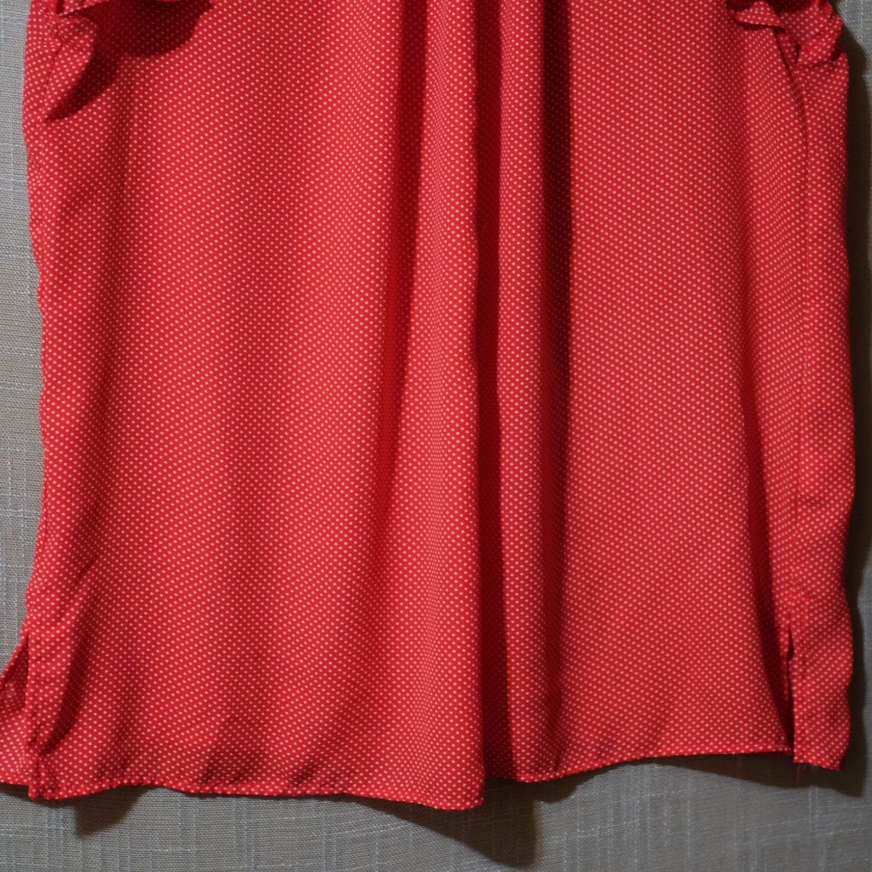 Liz Claiborne Liz Claiborne Blouse Short Sleeve Women's L Red/White Polka Dots Shirt Size L / US 10 / IT 46 - 4 Thumbnail