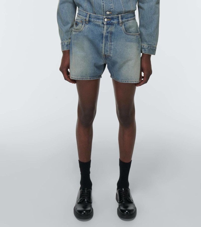 Prada Denim Shorts with triangle logo Size US 30 / EU 46 - 2 Thumbnail