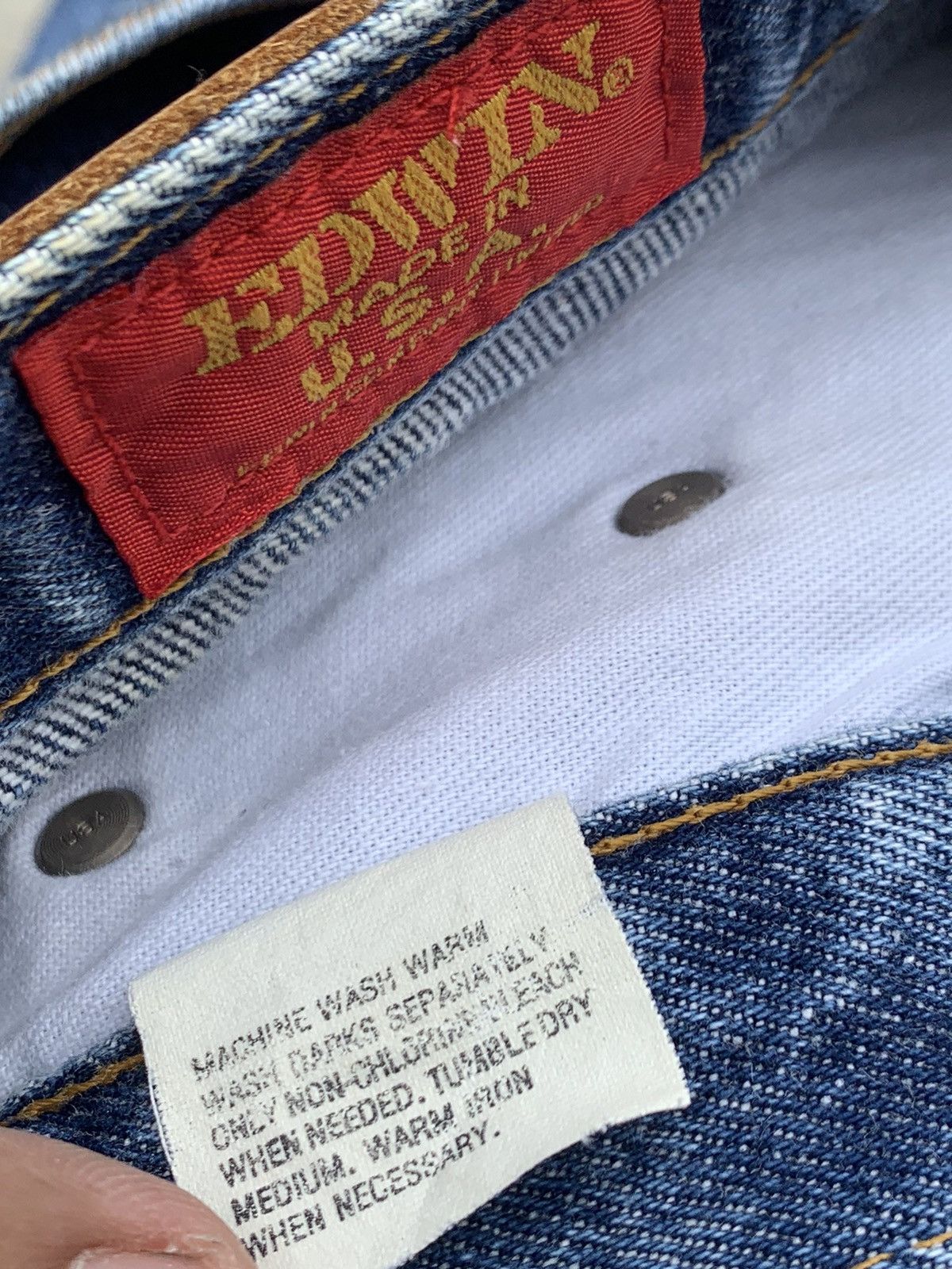Edwin Vtg 80s Edwin Made in USA 🇺🇸. Rare item Size US 29 - 10 Thumbnail