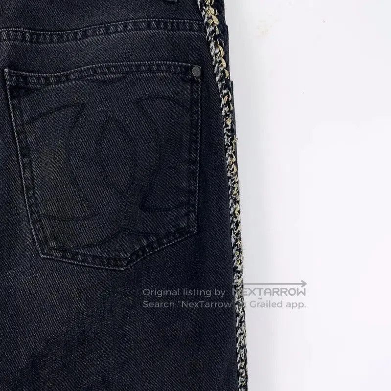 Chanel Chanel Black Cotton Women's Jeans . Size 22" - 5 Thumbnail