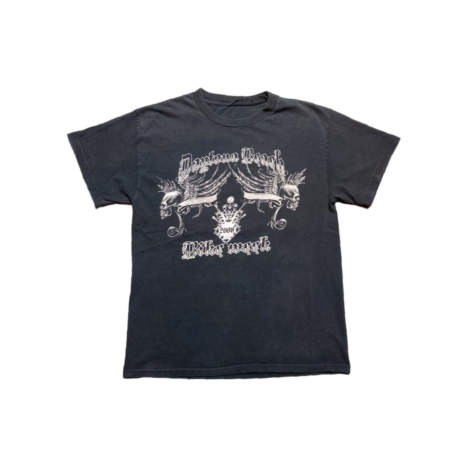 Vintage VINTAGE Daytona bike week grunge skulls t shirt M & M Men Black T-Shirt Medium Gothic Size US M / EU 48-50 / 2 - 1 Thumbnail