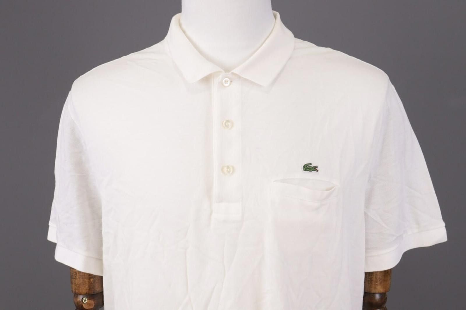 Lacoste Lacoste Regular Fit White Summer Polo Shirt Size 8 / 3XL Size US XXL / EU 58 / 5 - 2 Thumbnail