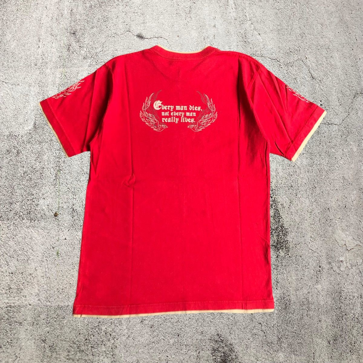 Japanese Brand 2000s Blebo Tribal Poem Grunge Punk Style T-shirt Red Grunge Size US M / EU 48-50 / 2 - 1 Thumbnail