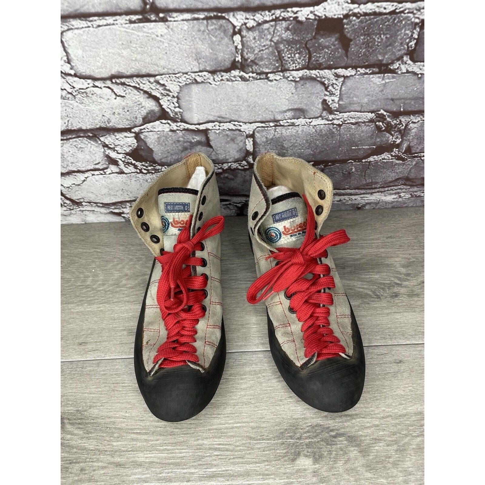 Other Boreal VTG Gray Fire High Tops Taupe Red Lace Climbing Shoes Size US 6 / IT 36 - 14 Thumbnail