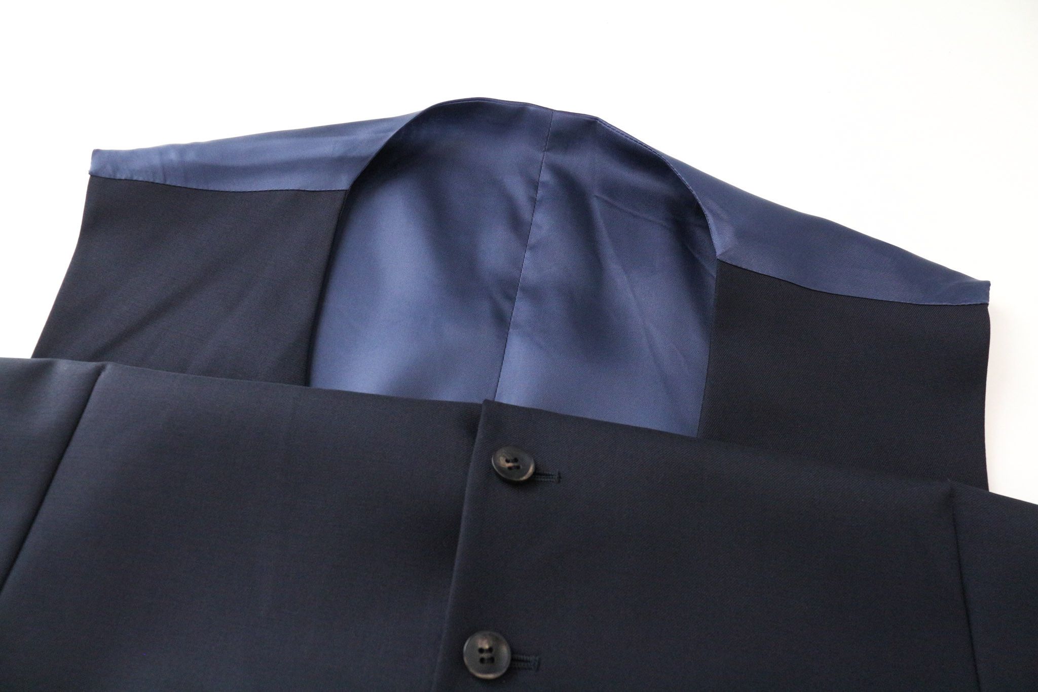 Suitsupply FERRARA UK52L Blue Wool V-Neck Waistcoat 75425 Size 52L - 3 Thumbnail