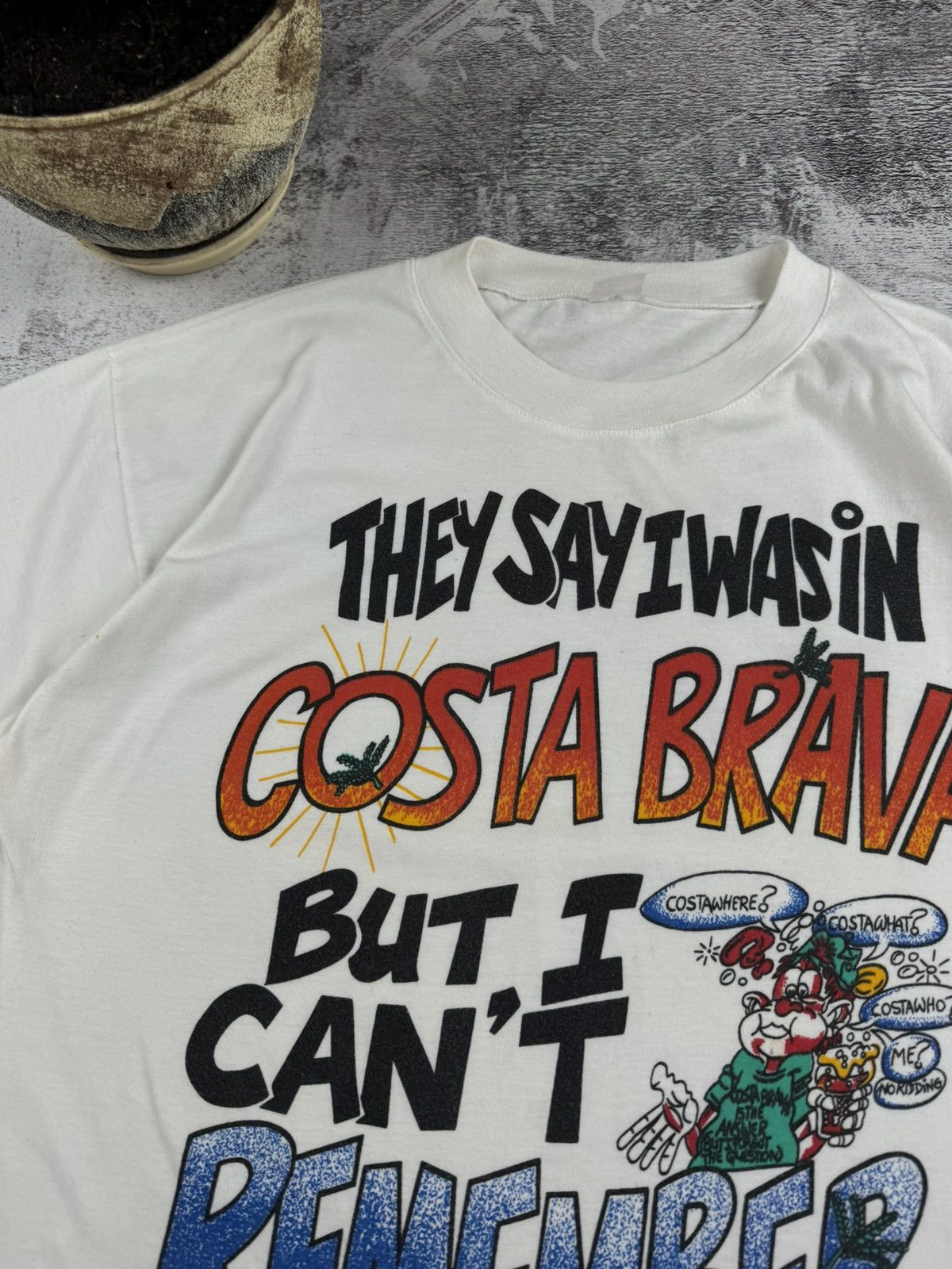 Vintage Joke Spain Costa Brava But can't remember Style Funny USA Size US M / EU 48-50 / 2 - 6 Thumbnail
