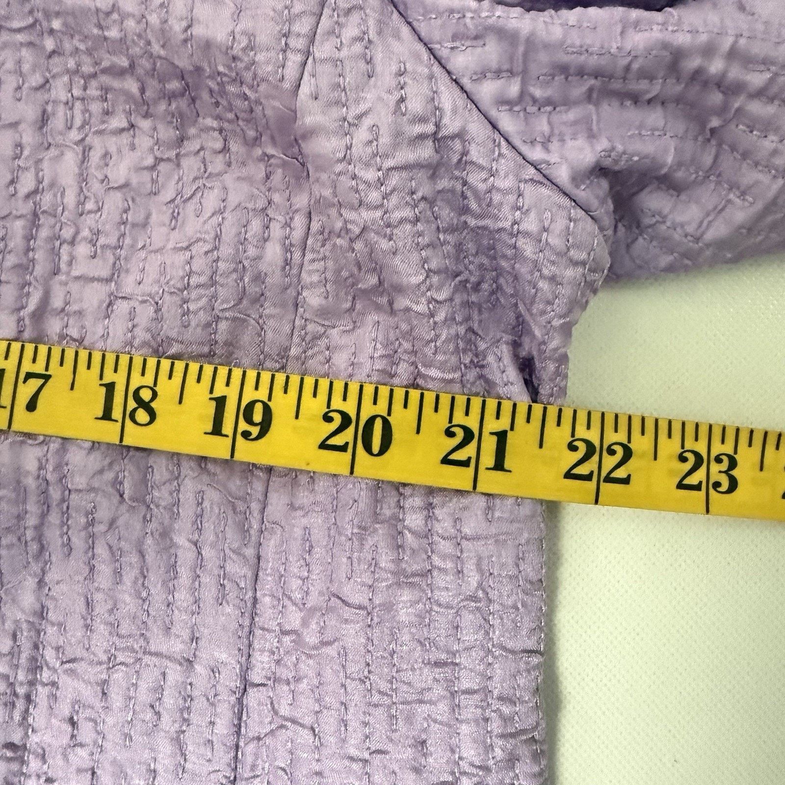 Eileen Fisher Eileen Fisher Purple 100% Silk Crinkle Jacket Large Petite Size L / US 10 / IT 46 - 6 Thumbnail