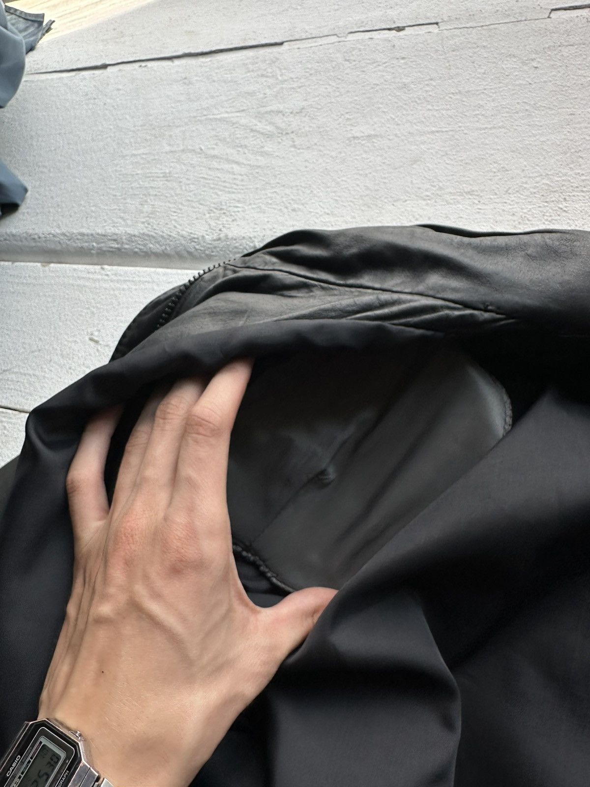 Other 🚨VNTG LEATHER JACKET AVANT GARDE ASYMMETRICAL BLACK MOTO Size US L / EU 52-54 / 3 - 24 Thumbnail