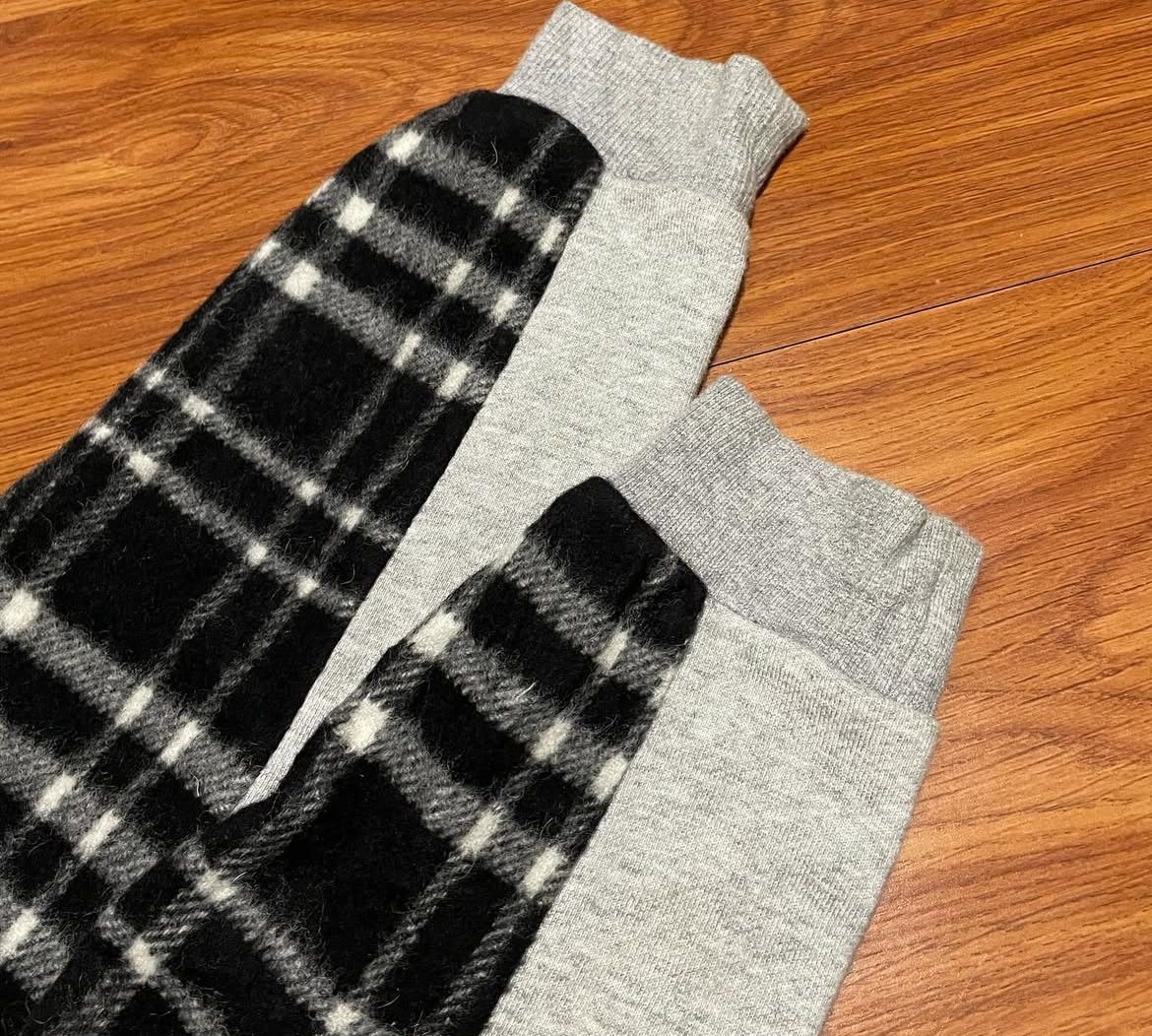 Stussy 2000s Stussy Logo Plaid Hybrid Sweatshirt Size US M / EU 48-50 / 2 - 4 Thumbnail