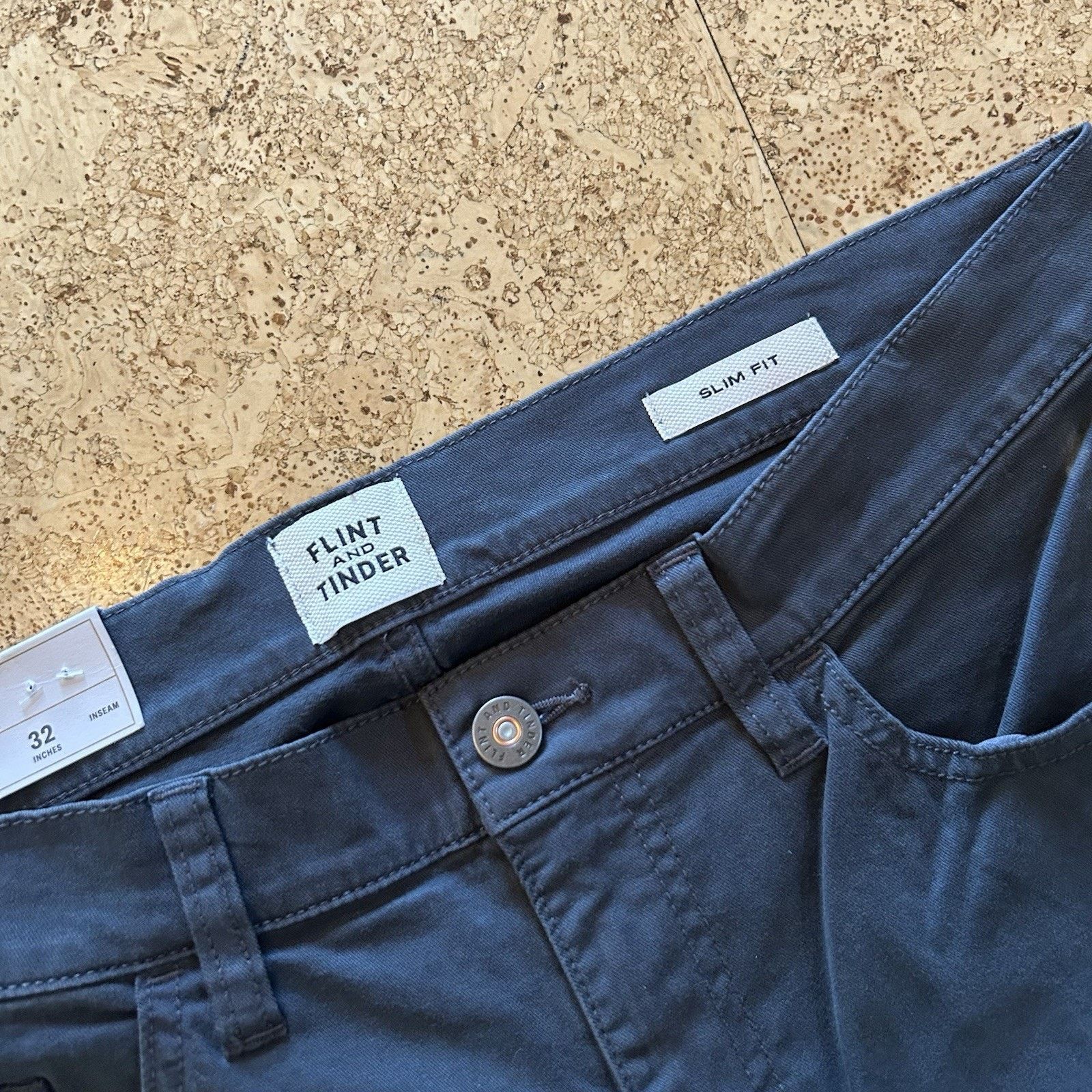 Flint And Tinder NEW Huckberry 365 Slim Fit Stretch Chino Pants 33x32 Size US 33 - 2 Thumbnail