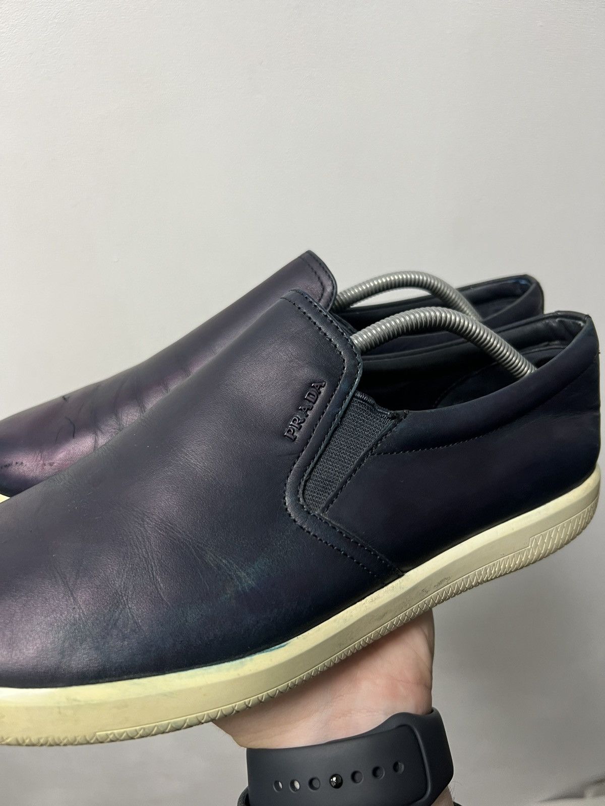 Prada Prada Suede Leather Slip On Loafers Luxury Shoes Size US 8 / EU 41 - 7 Thumbnail