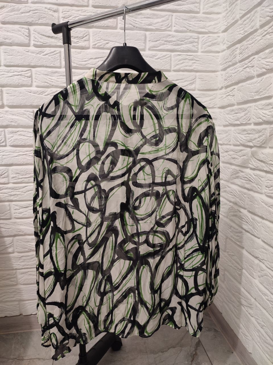 Luisa Cerano Luisa Cerano Abstract Swirl Print Blouse Ivory/black Size XL / US 12-14 / IT 48-50 - 8 Thumbnail