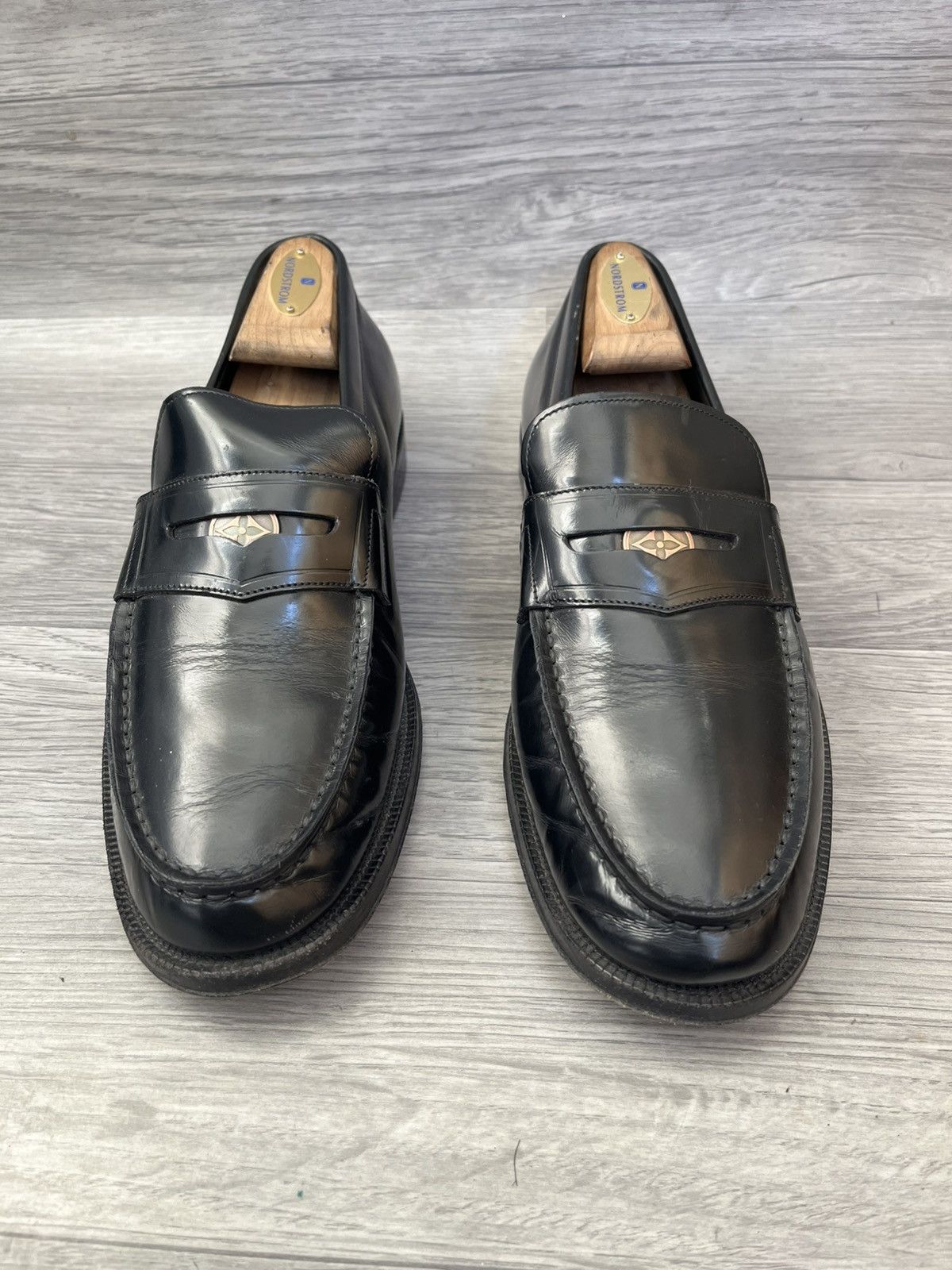 Louis Vuitton Louis Vuitton black leather penny loafers uk 7 Size US 8 / EU 41 - 2 Thumbnail