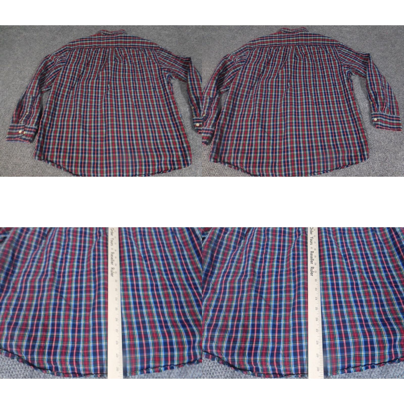 Izod Izod Mens Shirt XL Red Plaid Button-Down Long Sleeve Collar Classic Buttons Knit Breathable Casual Regular Size US XL / EU 56 / 4 - 7 Thumbnail