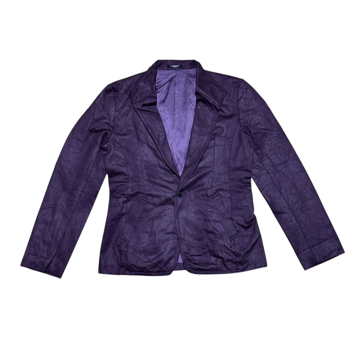 Tornado Mart Tornado Mart Glossy Minimalist Blazer Jacket Size 40R - 1 Thumbnail