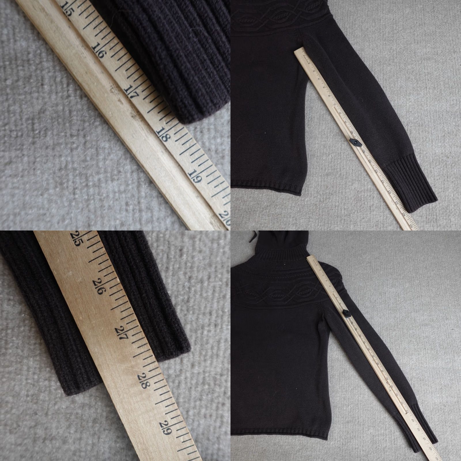 Vintage Title Nine Womens Sweater Small Brown Hoodie 1/4 Zip Shirt Womens S Brown 1/4 Zip Pullover Knit Cotton Blend Wool Regular Long Sleeve ◆ Size S / US 4 / IT 40 - 8 Thumbnail