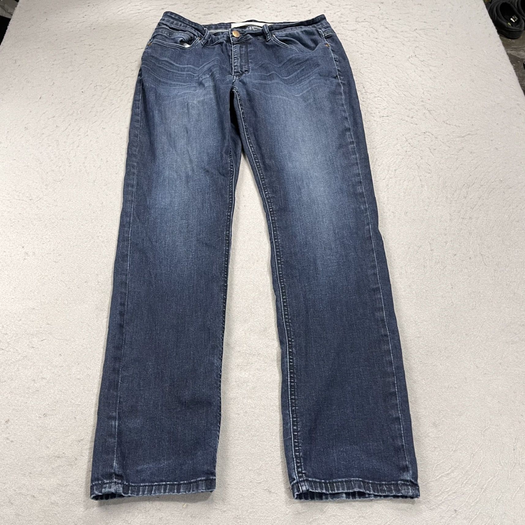 Vintage Barbell Apparel Jeans Mens 34x33 Blue Straight Denim Cotton Blend Casual Modern Size US 34 / EU 50 - 2 Thumbnail