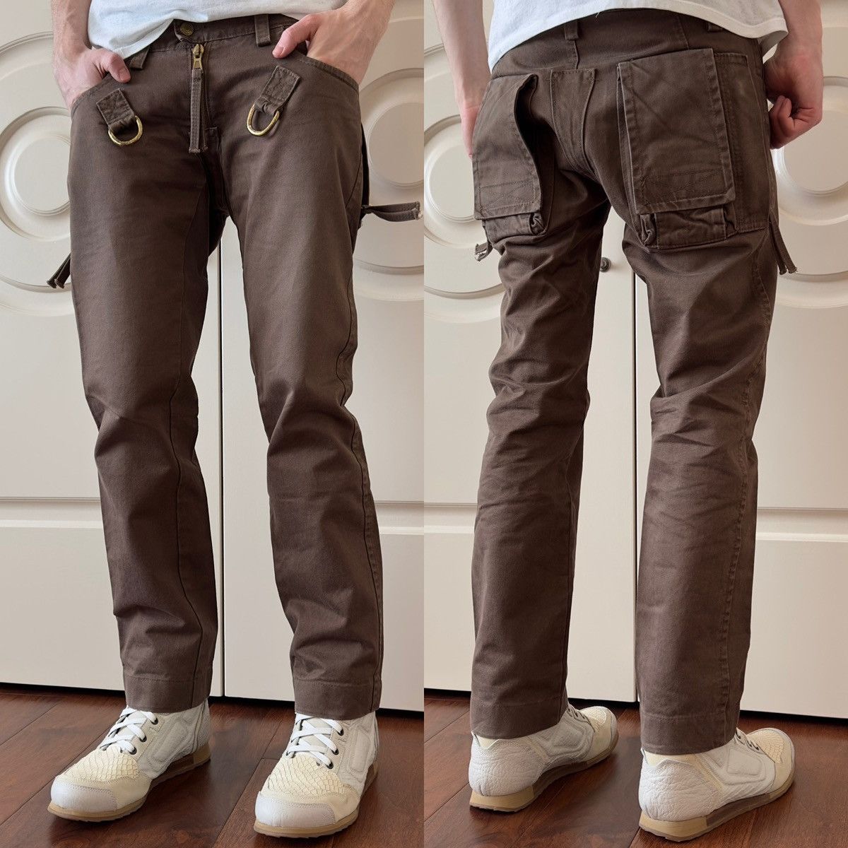 Dsquared2 Dsquared2 F/W 2003 Cargo Pocket Flap D-Ring Pants Size US 29 - 1 Thumbnail