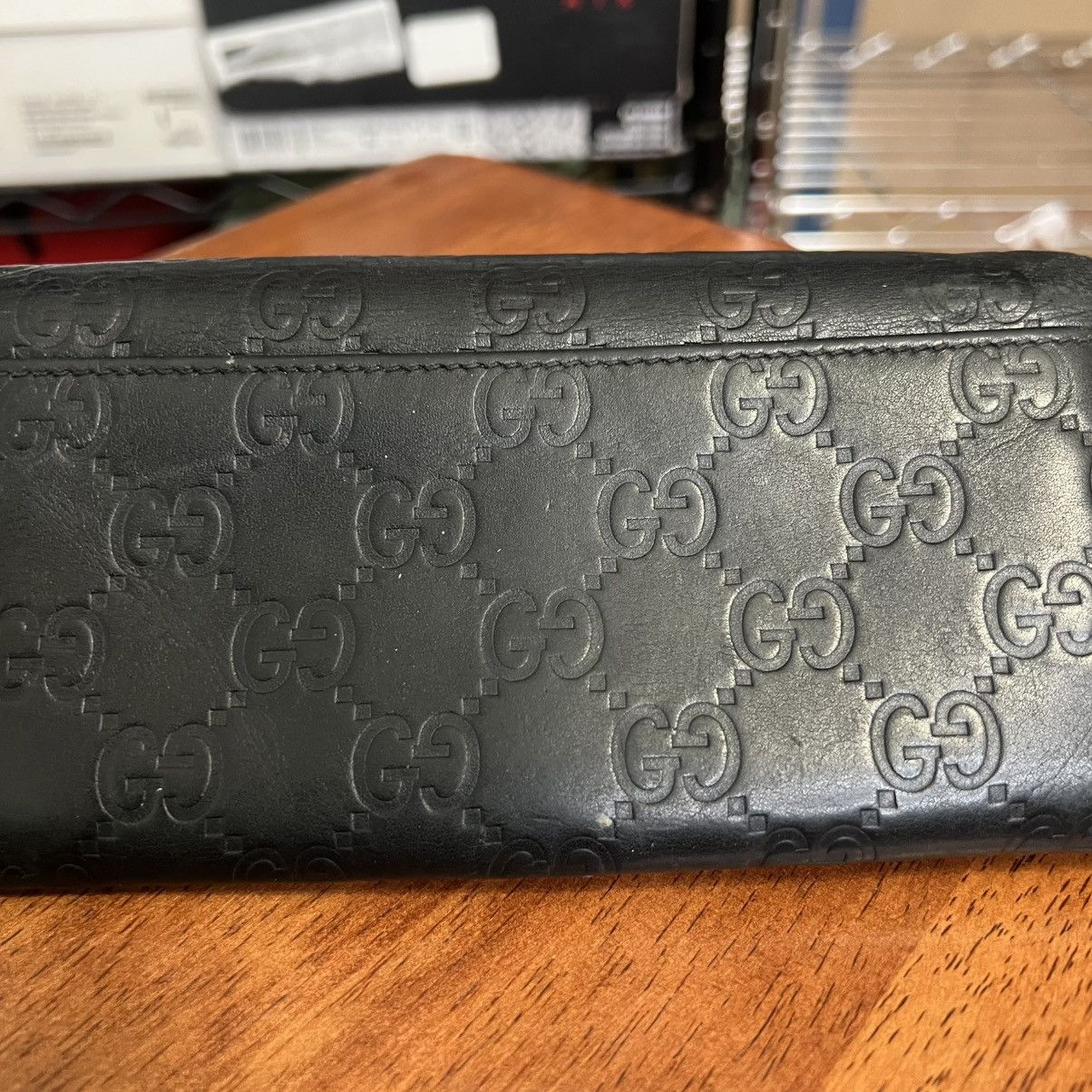 Gucci Gucci Guccissima Long Wallet Black Size ONE SIZE - 7 Thumbnail
