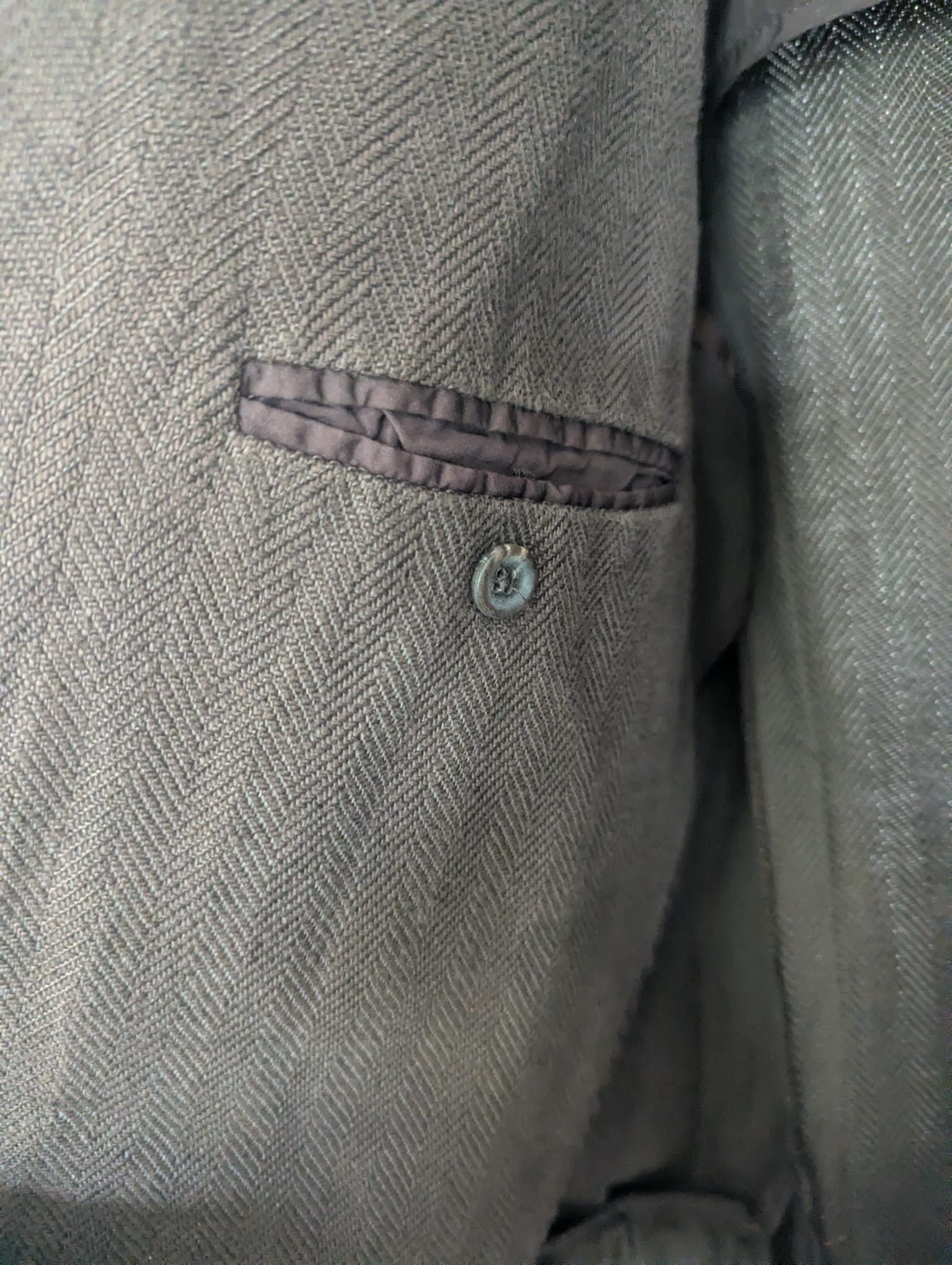 Ralph Lauren Vintage Hair bone Linen Blazer Size 44L - 2 Thumbnail