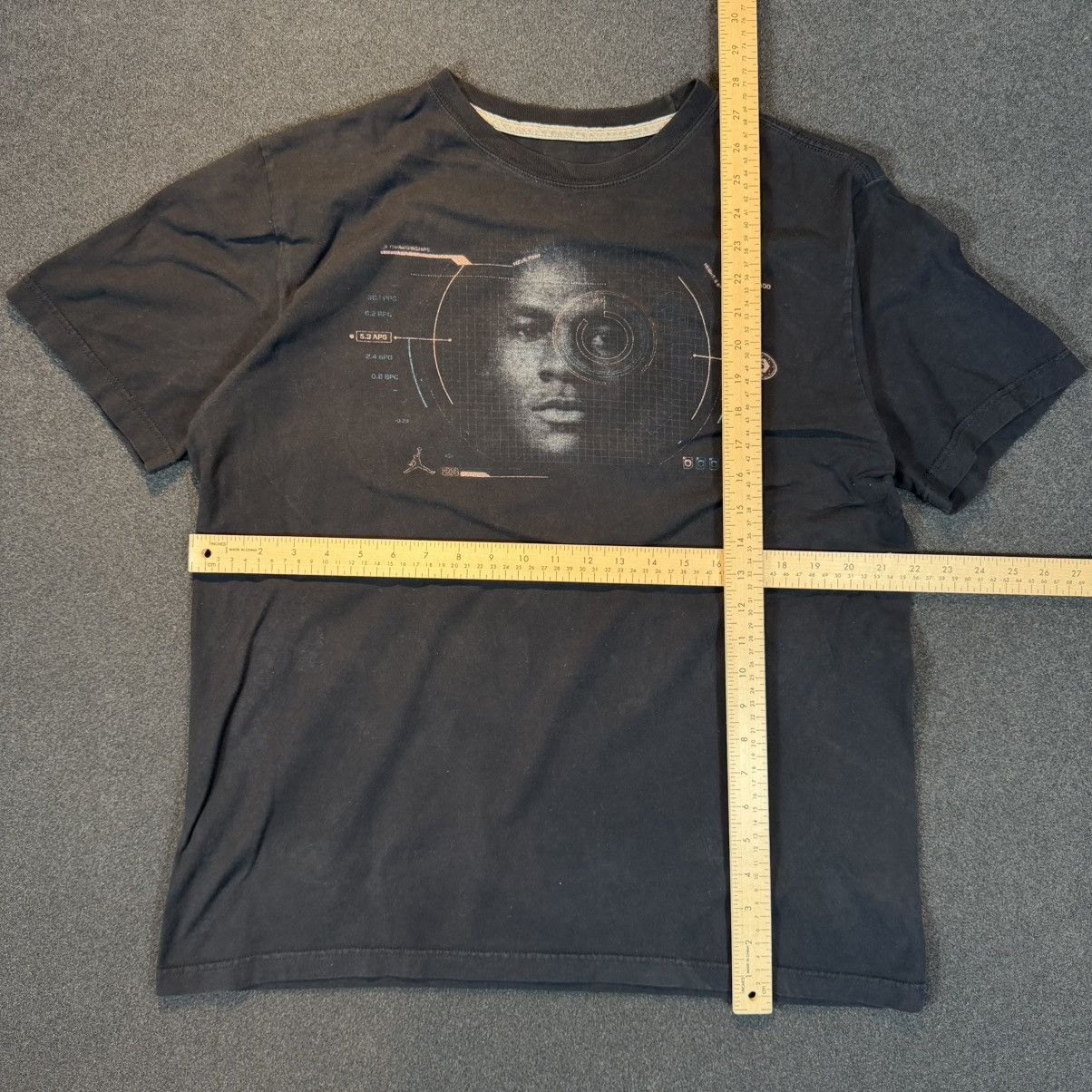 Jordan Brand RARE Nike Jordan Face scanned Stat T Shirt 632306-010 Shirt Size US L / EU 52-54 / 3 - 4 Thumbnail