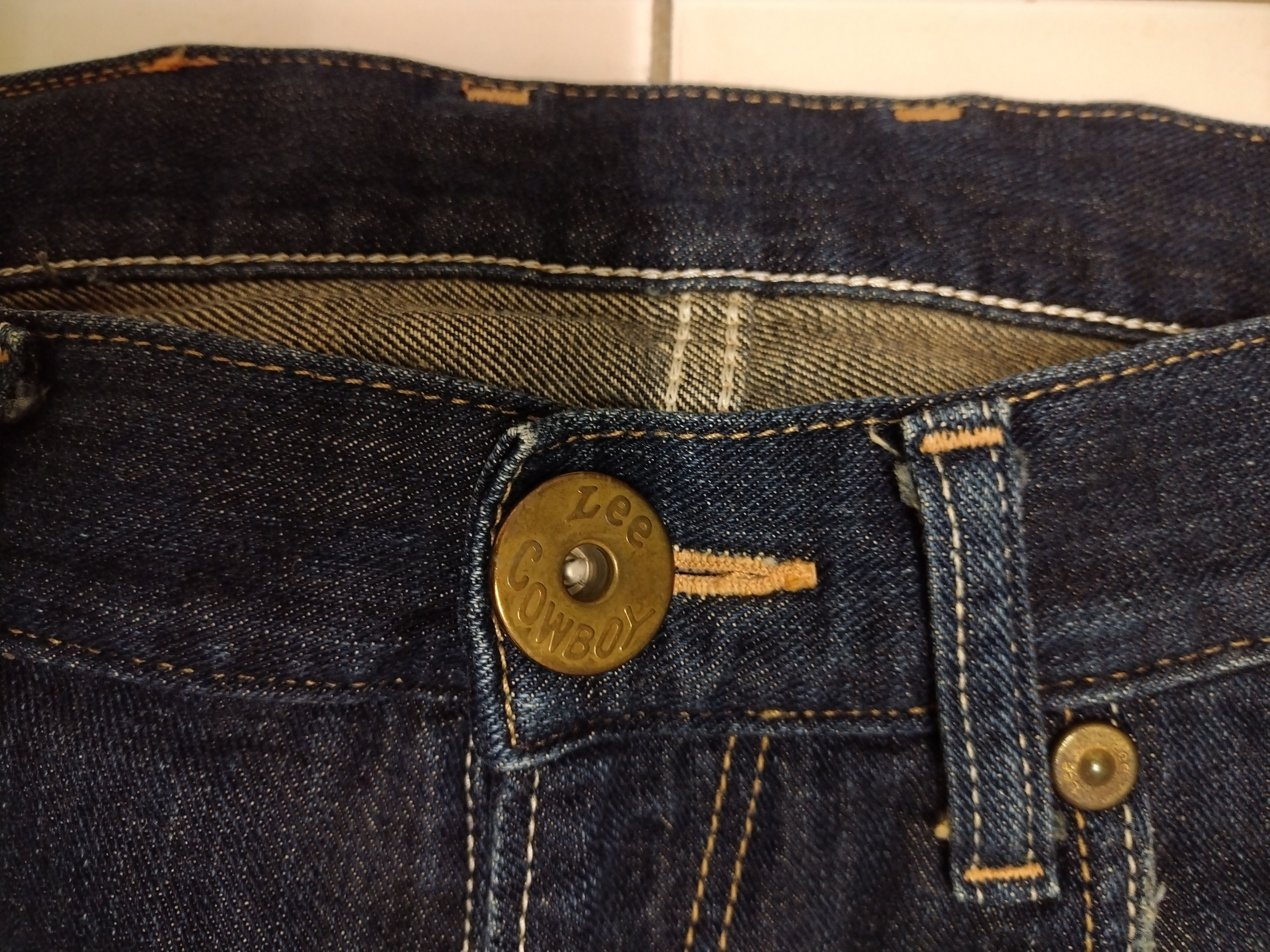 Japanese Brand × Jean × Lee Cool Awesome Lee Cowboy Distressed Design Engineered Jeans Size US 34 / EU 50 - 19 Thumbnail