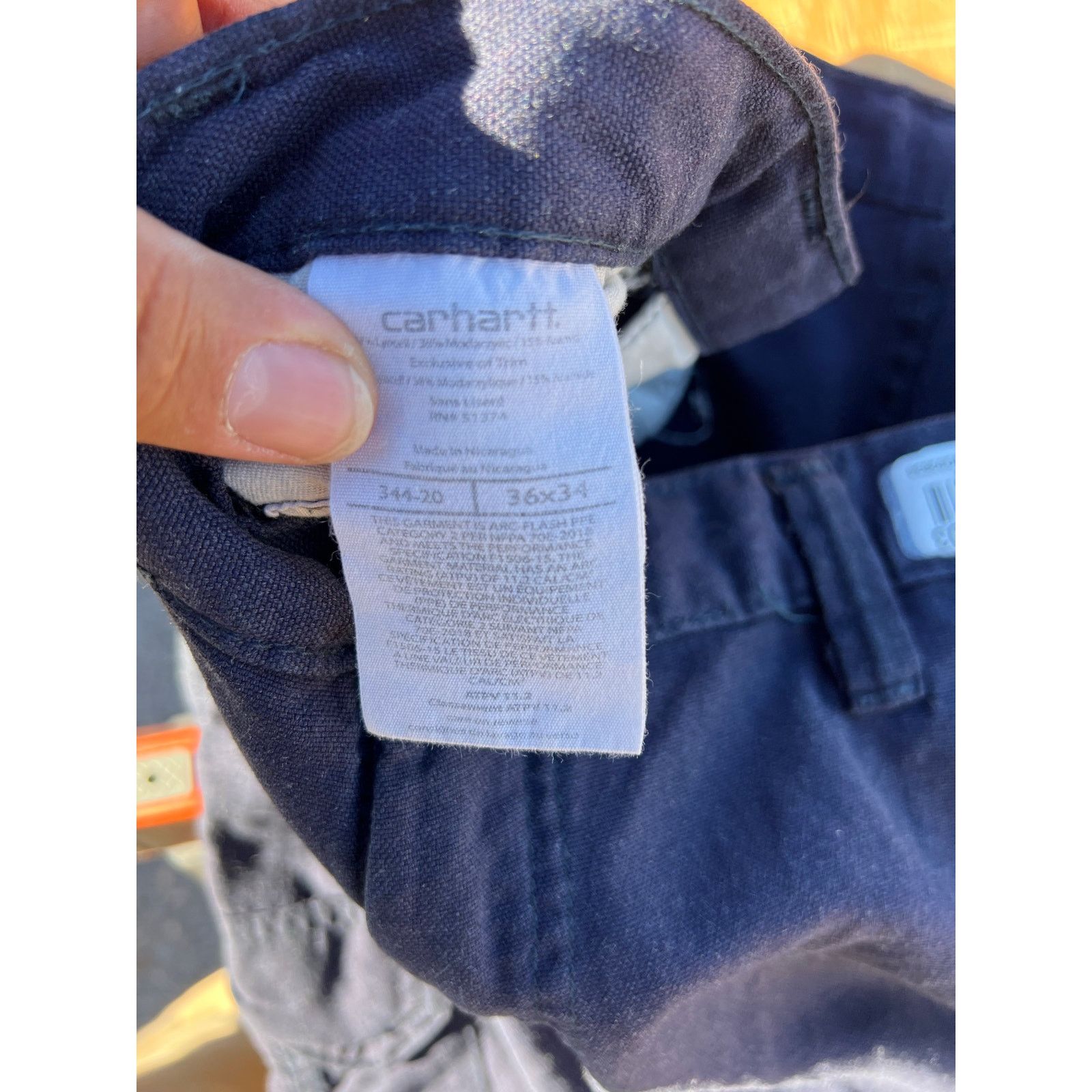 Carhartt Carhartt Flame Resistant FR Navy Blue Cargo Men's Size 36x34 Size US 36 / EU 52 - 4 Thumbnail