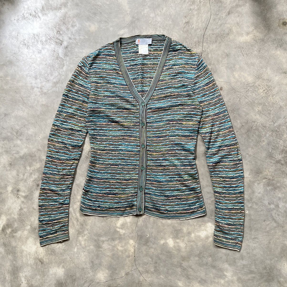 Missoni 1990s Missoni Multicolor Cardigan Size M / US 6-8 / IT 42-44 - 1 Thumbnail