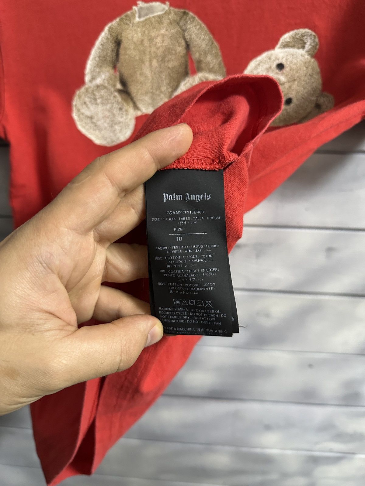Palm Angels T-Shirt Palm Angels Bear Toy Size 10y Color Red Size XS / US 0-2 / IT 36-38 - 7 Thumbnail