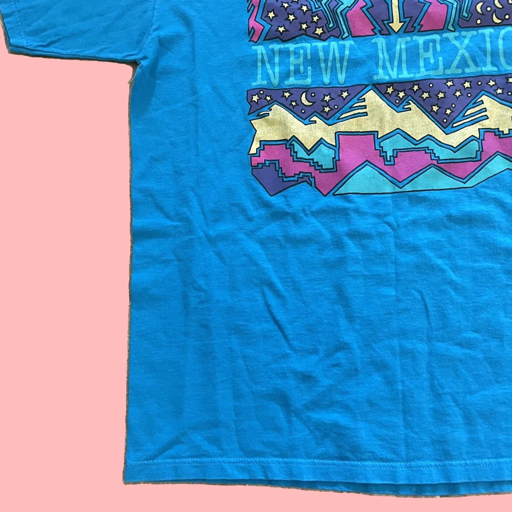 Jerzees VINTAGE Jerzees New Mexico Graphic Cotton Blue T-Shirt Mens XL Size US XL / EU 56 / 4 - 3 Thumbnail