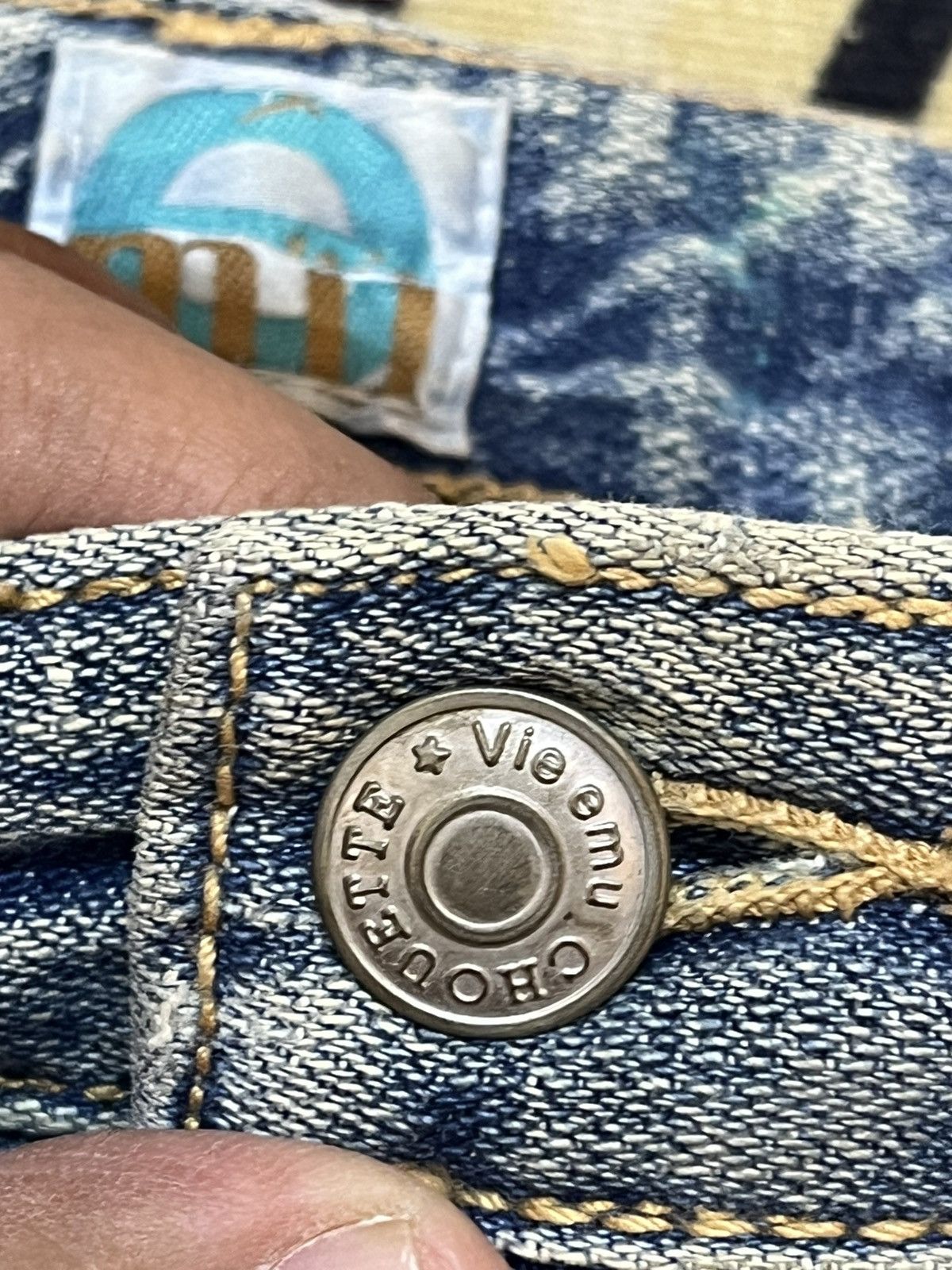 Beauty Beast × Le Grande Bleu (L.G.B.) Vintage Vie Emu Honeycomb Faded Denim Size US 33 - 11 Thumbnail
