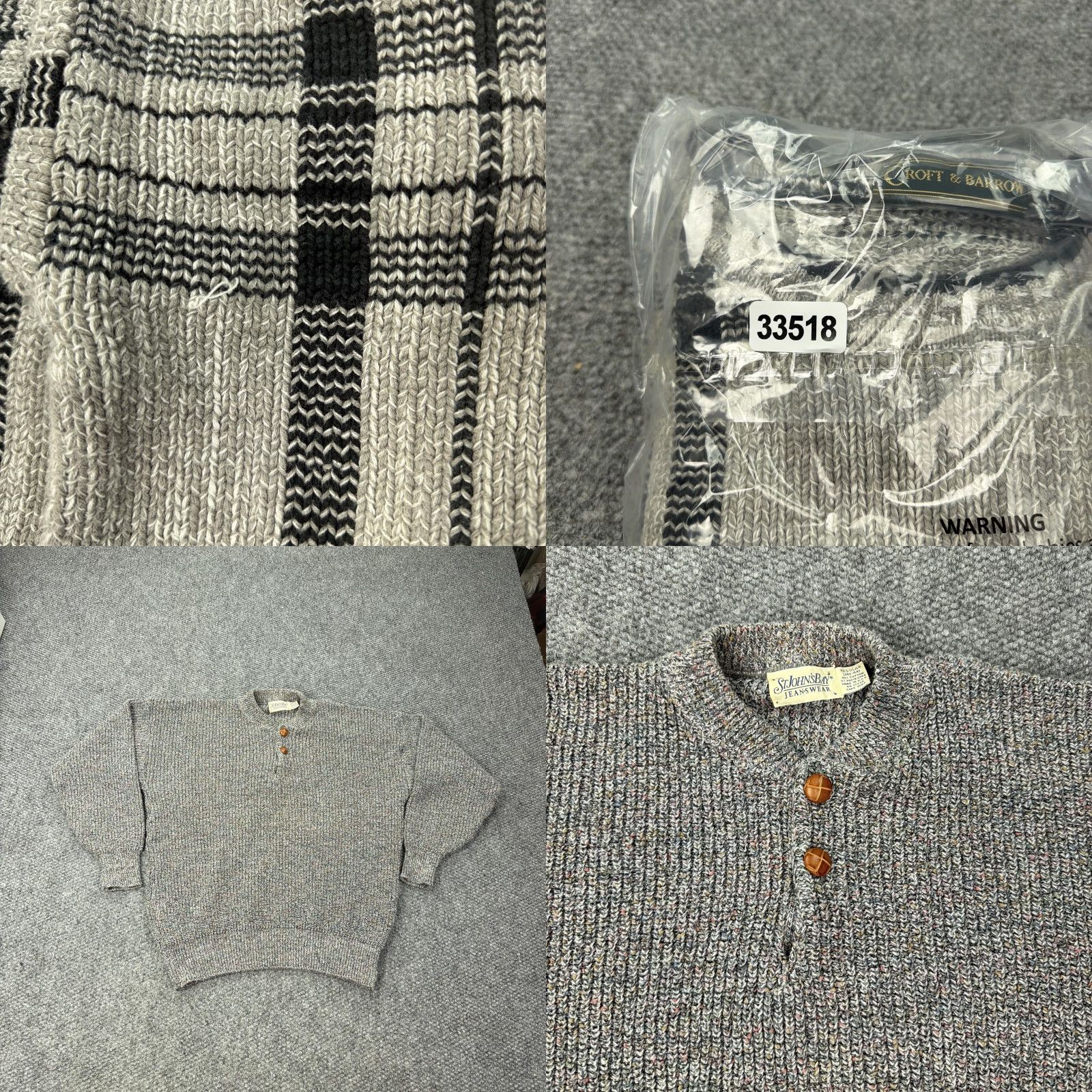 Croft & Barrow VINTAGE Croft & Barrow Sweater Mens XLT Plaid Knit Cotton Crewneck Pullover 90S Mens Size US XL / EU 56 / 4 - 8 Thumbnail