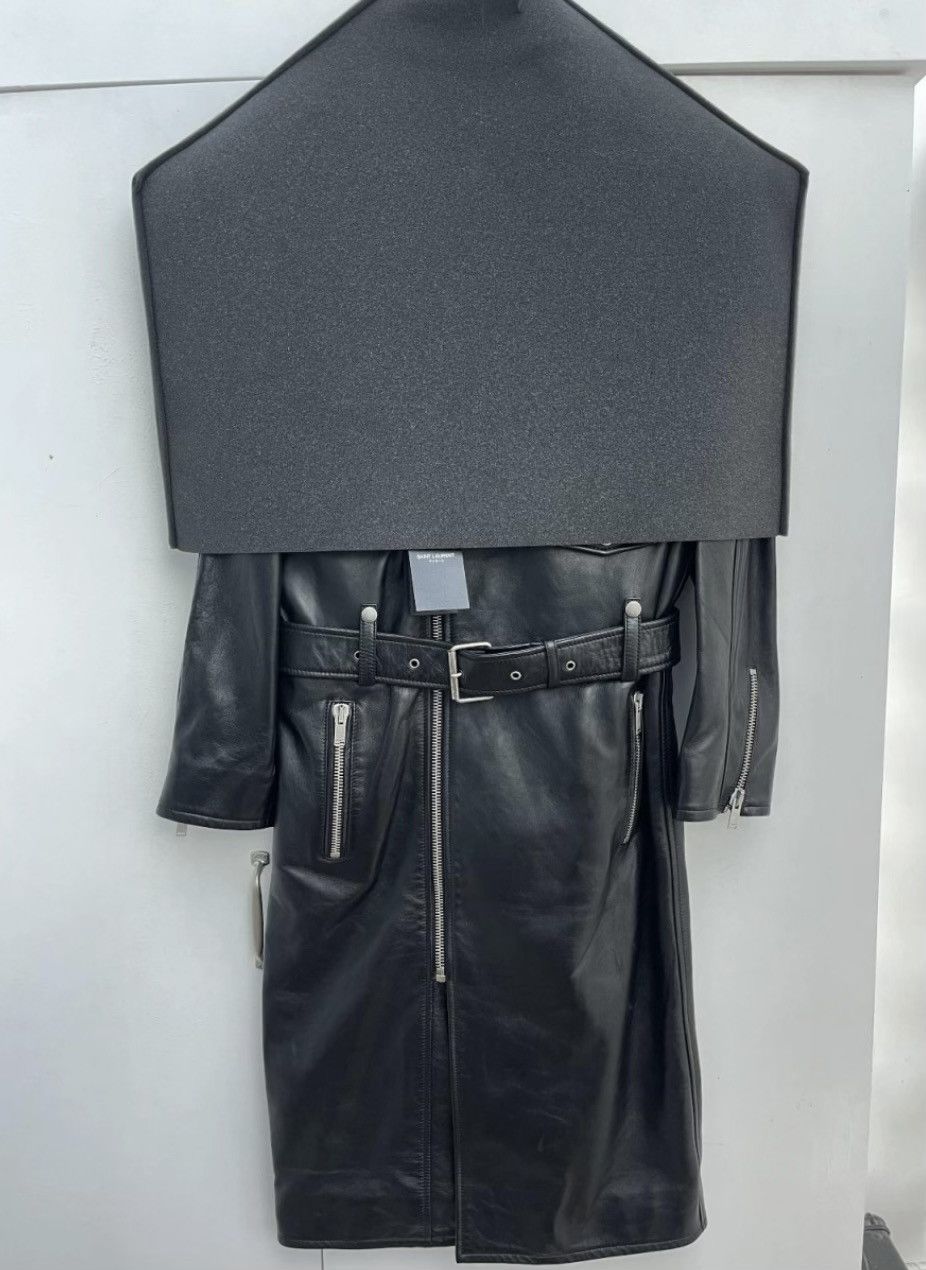 Saint Laurent Paris Saint Laurent Longline Leather Biker Jacket Size XS / US 0-2 / IT 36-38 - 7 Thumbnail