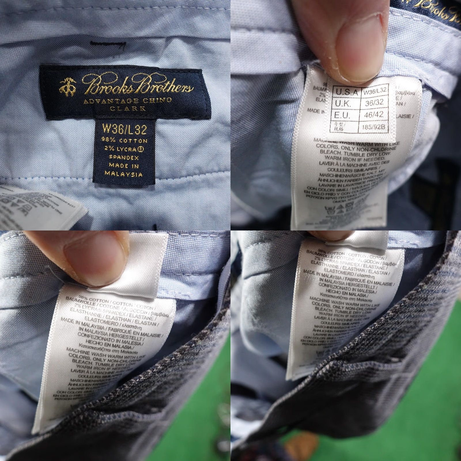 Brooks Brothers Brooks Brothers Pants Mens 36x32 Gray Advantage Chino Clark Stretch Casual Size US 36 / EU 52 - 8 Thumbnail