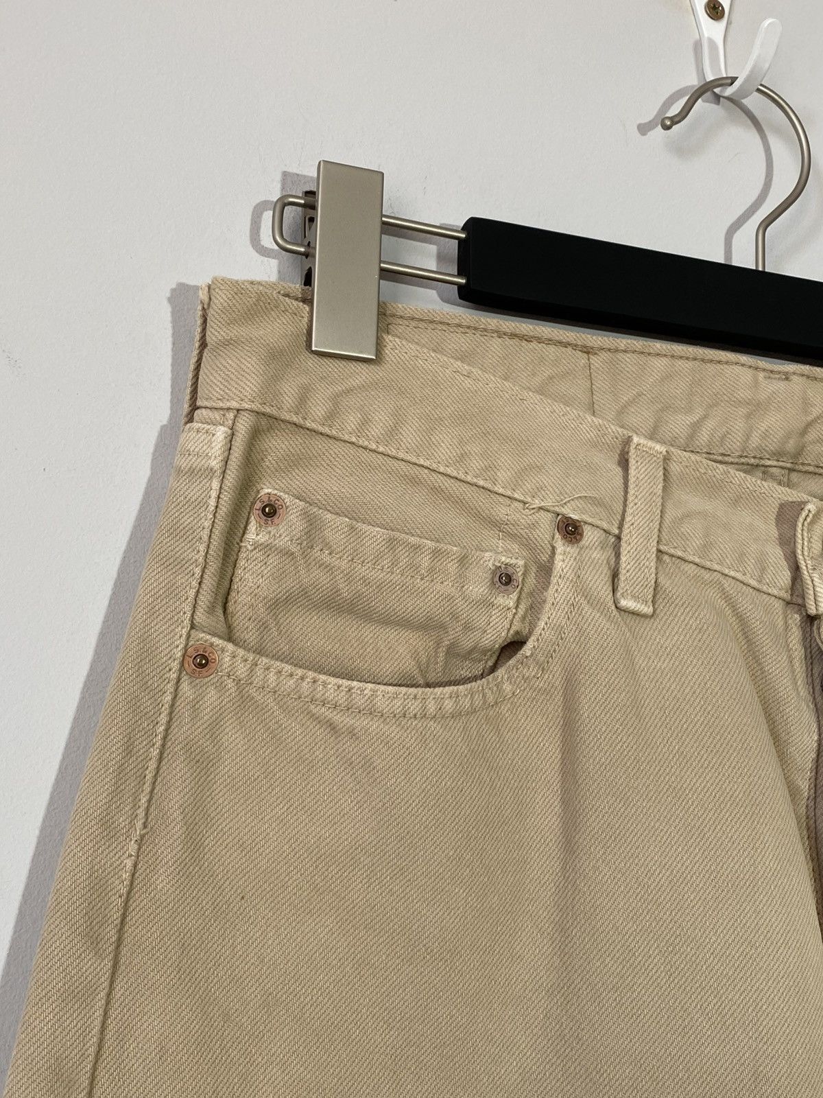 Levi's 90s Vintage Levis 501 34х30 Beige Denim Jeans Size US 34 / EU 50 - 8 Thumbnail