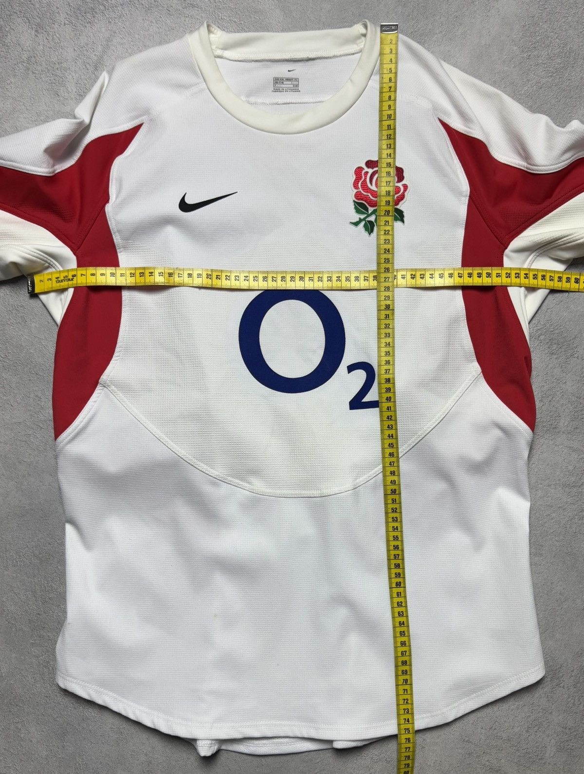 Nike England 2005 2006 Home Rugby Shirt Jersey Nike O2 Vintage Size US XXL / EU 58 / 5 - 15 Thumbnail