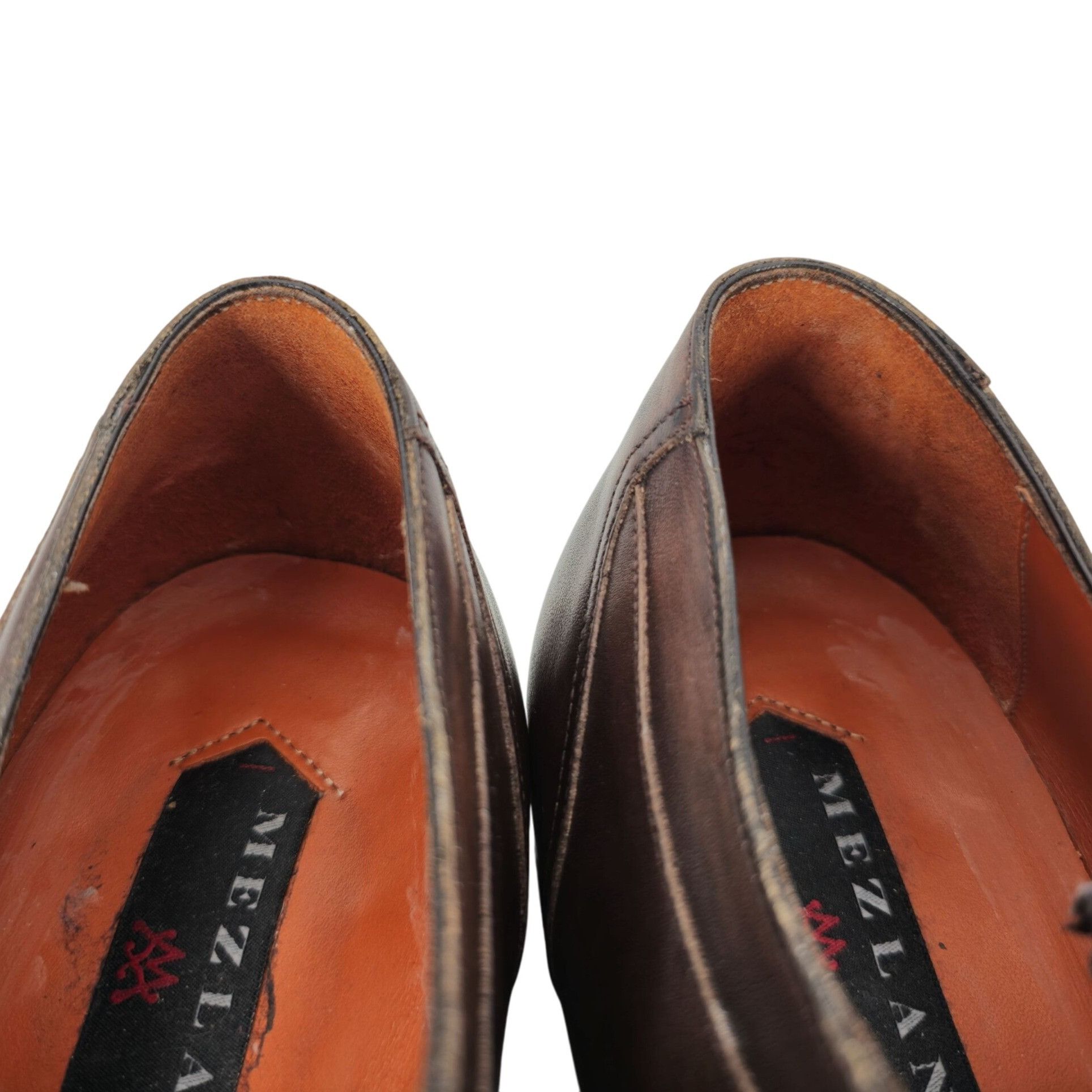 Mezlan Mezlan Burnished Brown Leather Dress Shoes Men 10.5 Oxfords Size US 10.5 / EU 43-44 - 7 Thumbnail