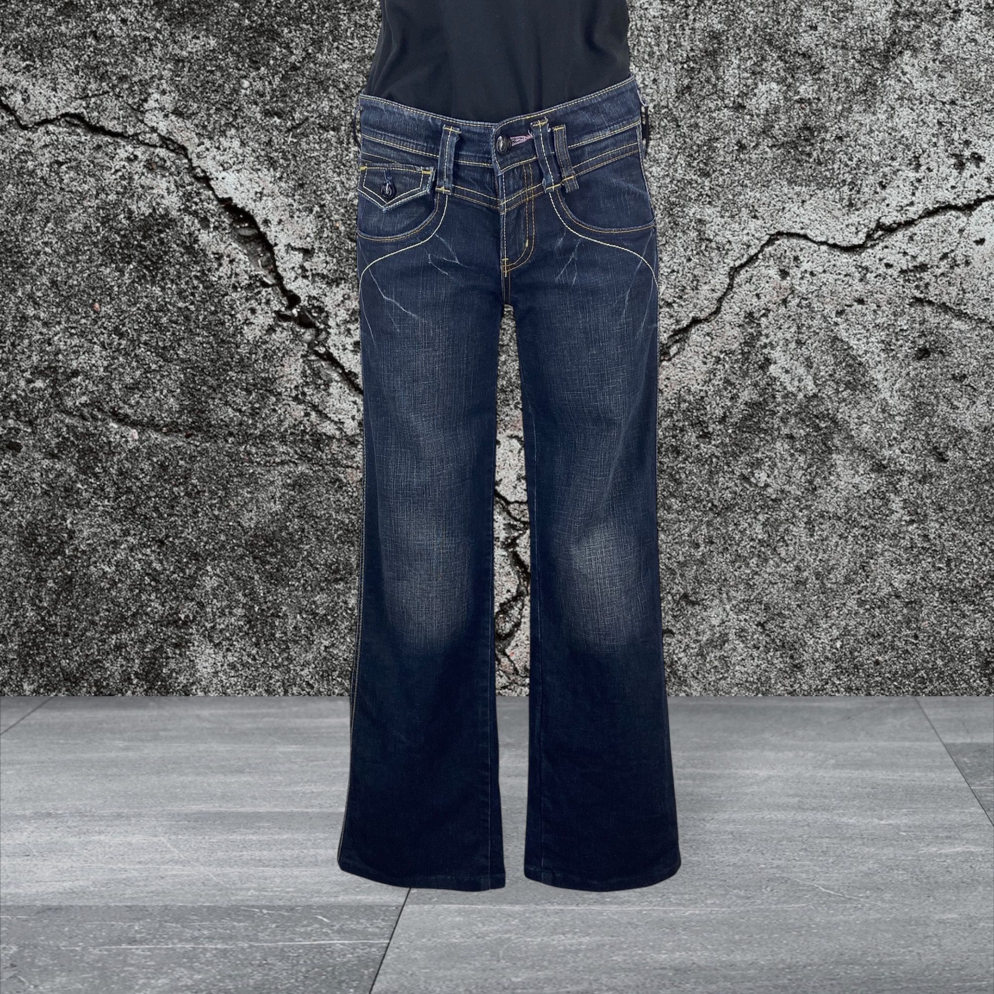 Japanese Brand Rush Hour Buckle Back Flare Pants Size US 28 / EU 44 - 2 Thumbnail